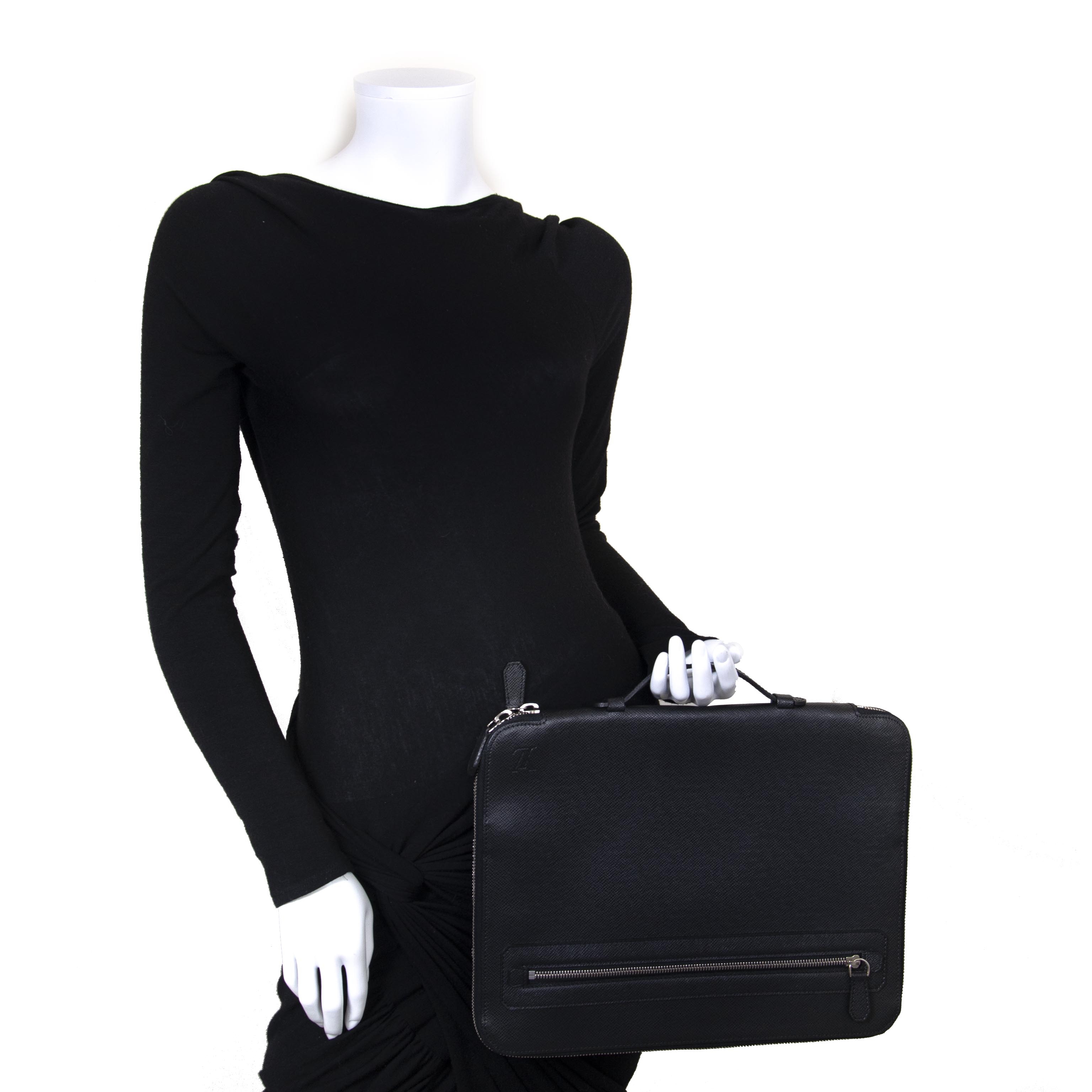 Louis Vuitton Portefeuille Slender Black Cloth ref.807542 - Joli Closet