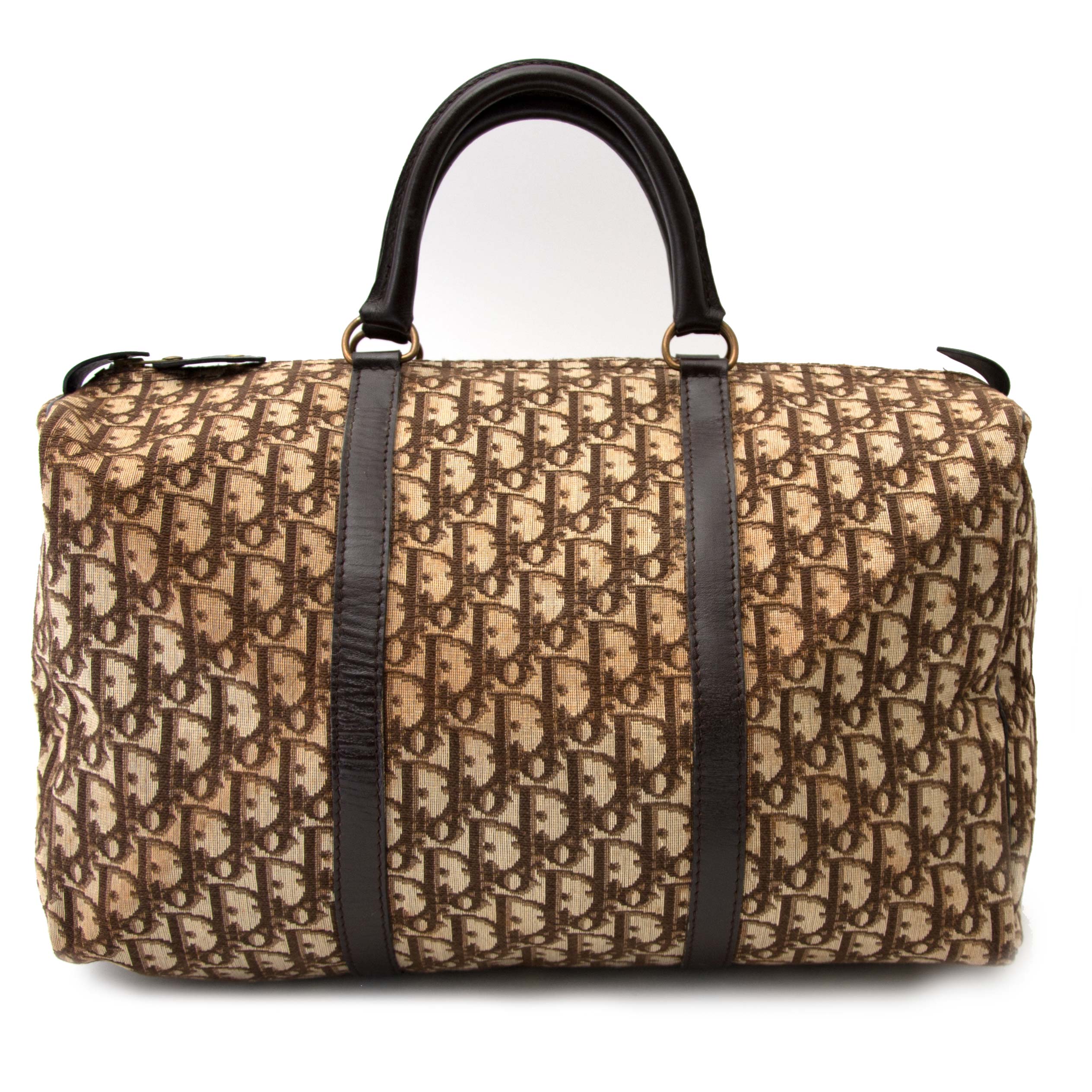 Dior Brown Monogram Trotter Boston Bag ○ Labellov ○ Buy and Sell