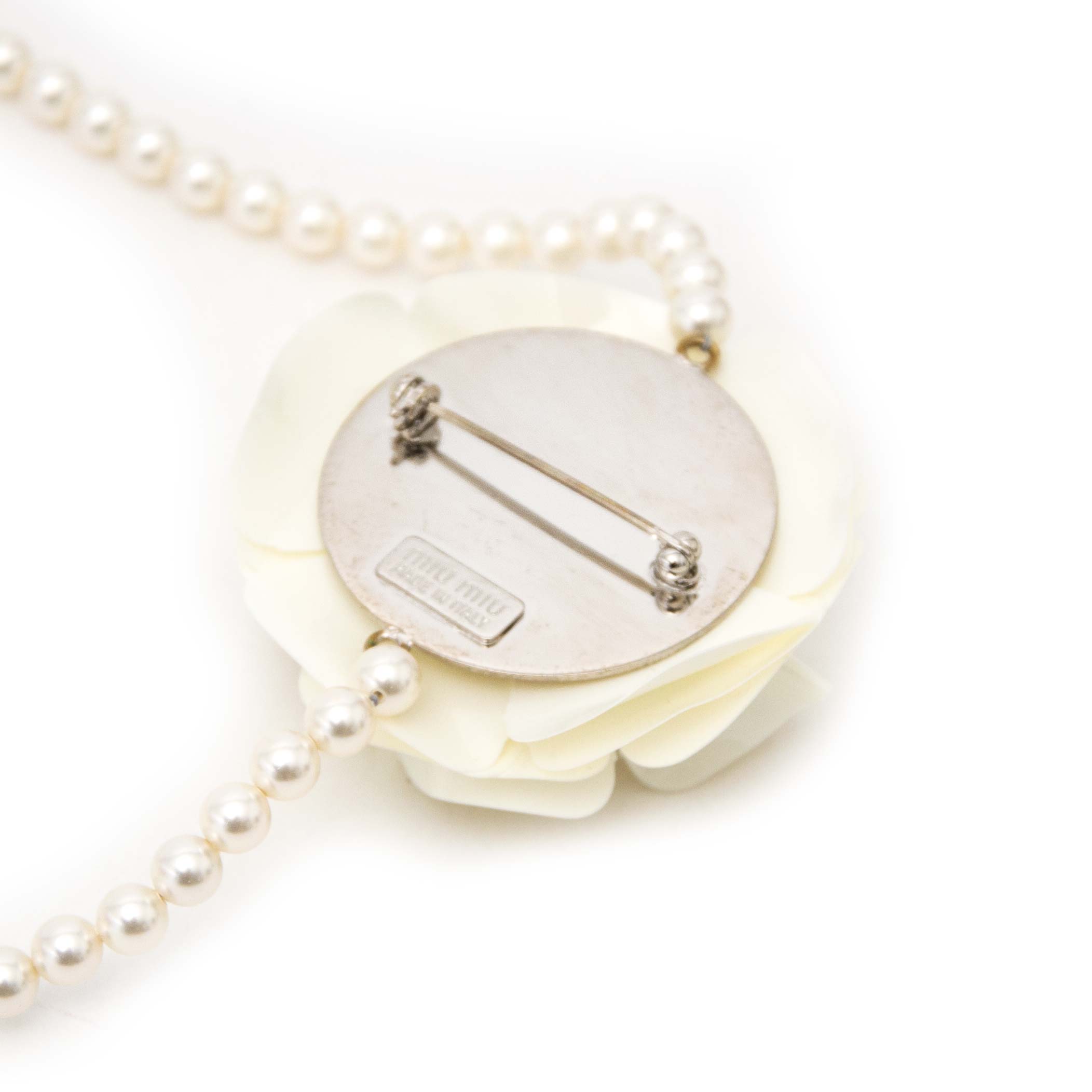 アクセサリー MIU MIU Flower Silver Chain Neckless MIU MIU Flower Silver Chain Neckless