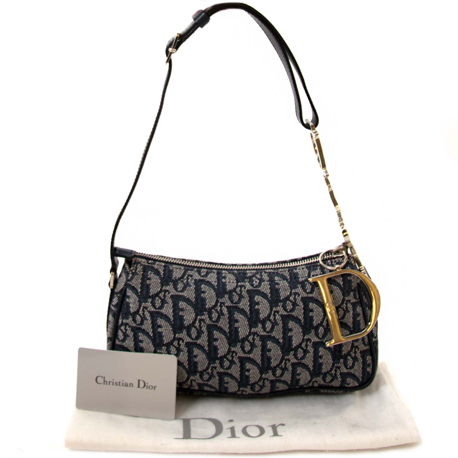 CHRISTIAN DIOR 2000s BLACK LOVELY DIORISSIMO CHARM POCHETTE – RDB