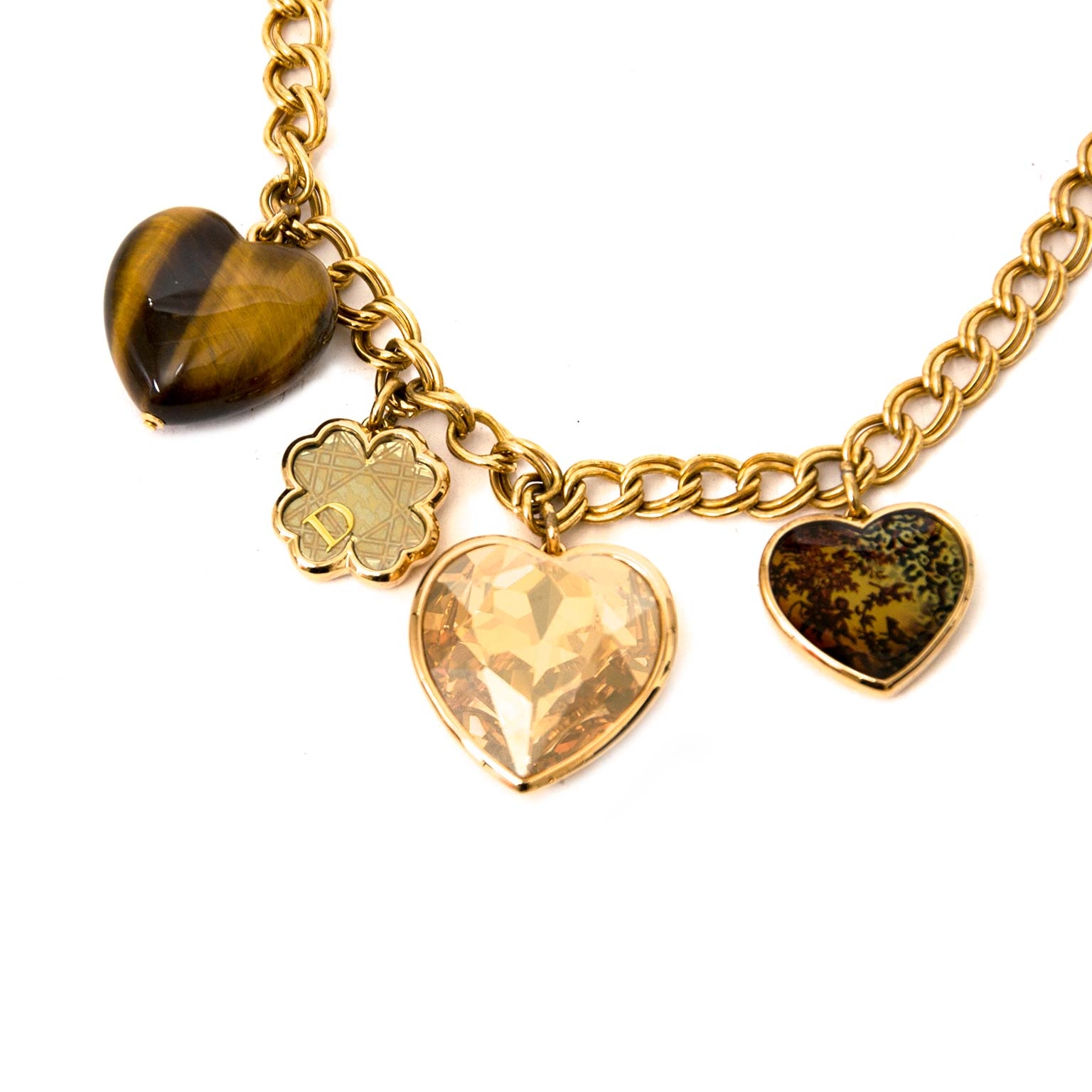 Dior Gold Heart Pendant Necklace – Reluxe Vintage