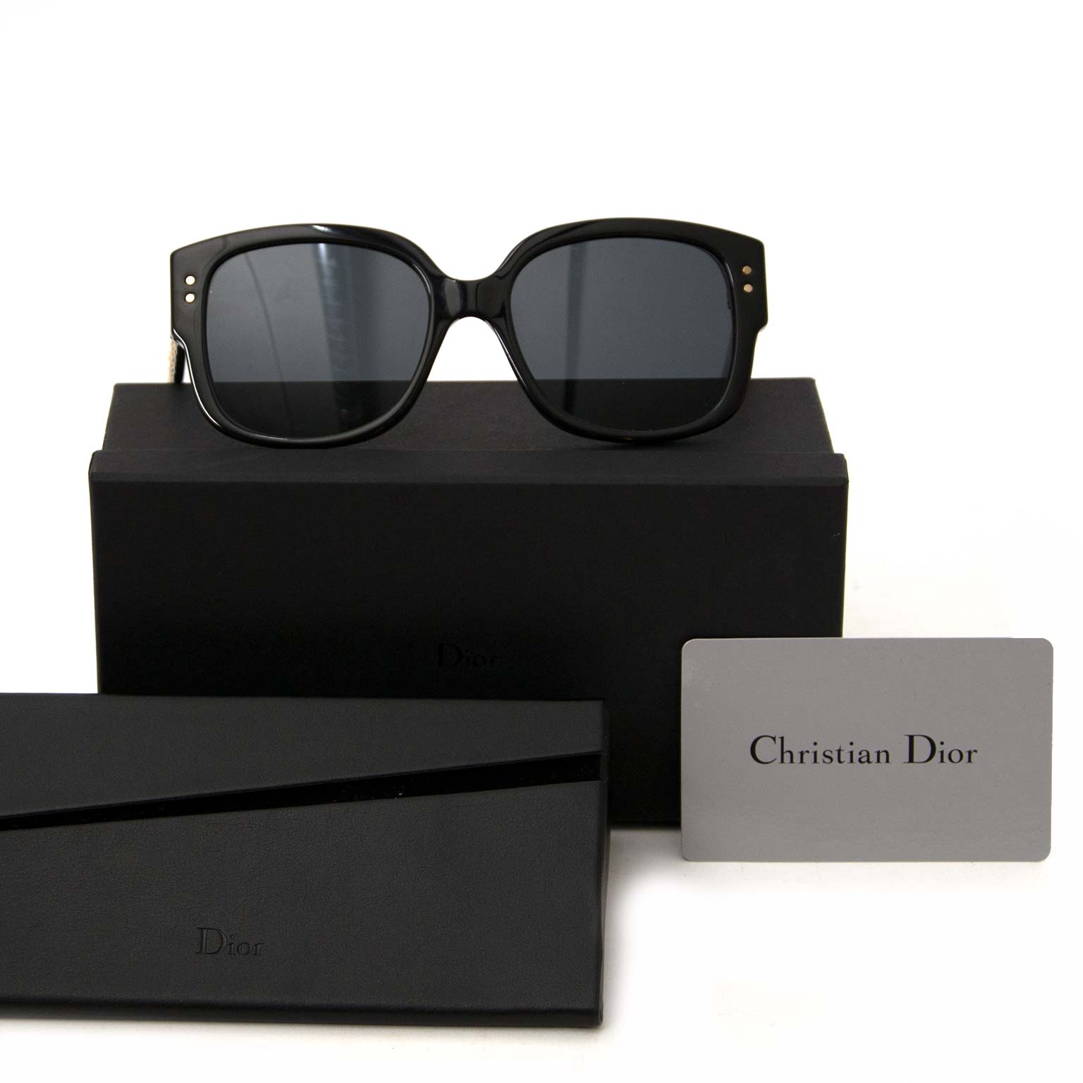 Dior Lady Dior Studs 54MM Square Sunglasses on SALE