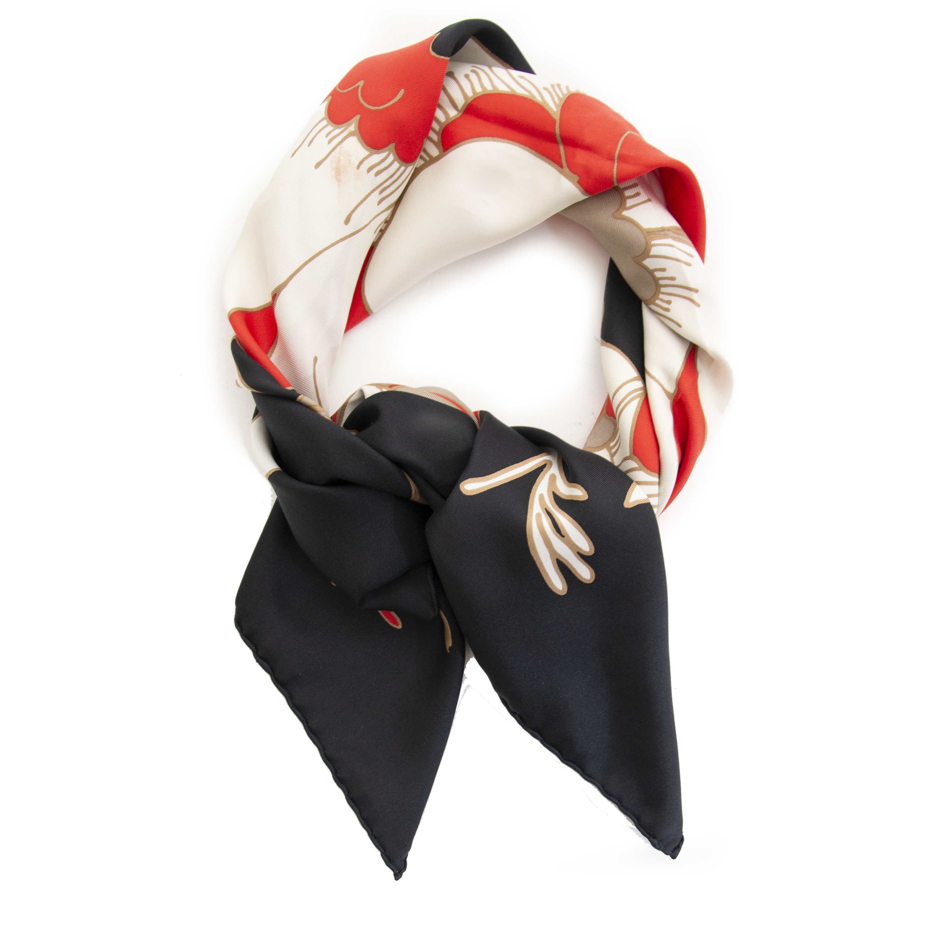 Christian Dior Black Flower Silk Scarf Labellov Buy and Sell