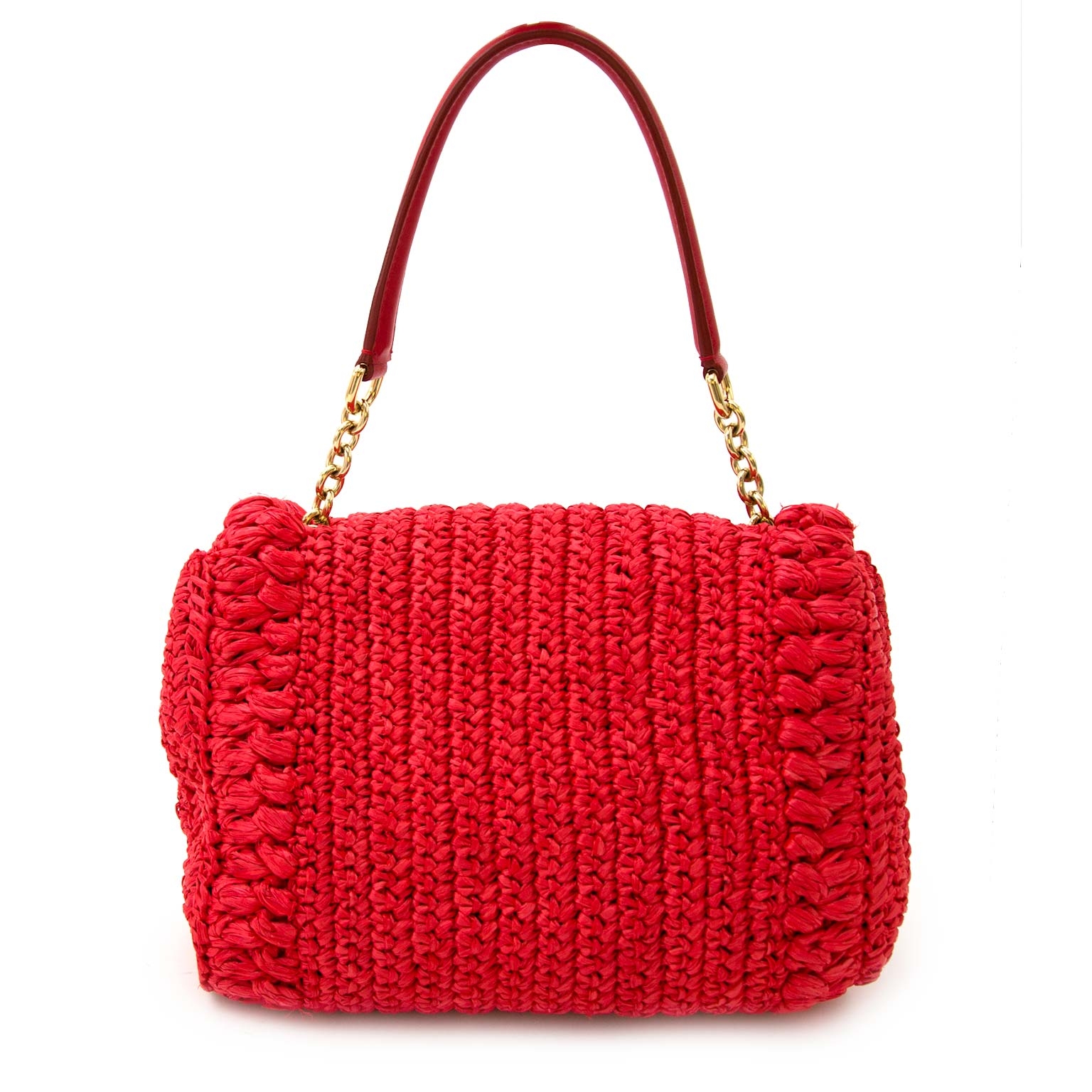 Dolce & Gabbana Miss Dolce Raffia Embellished Woven Bag