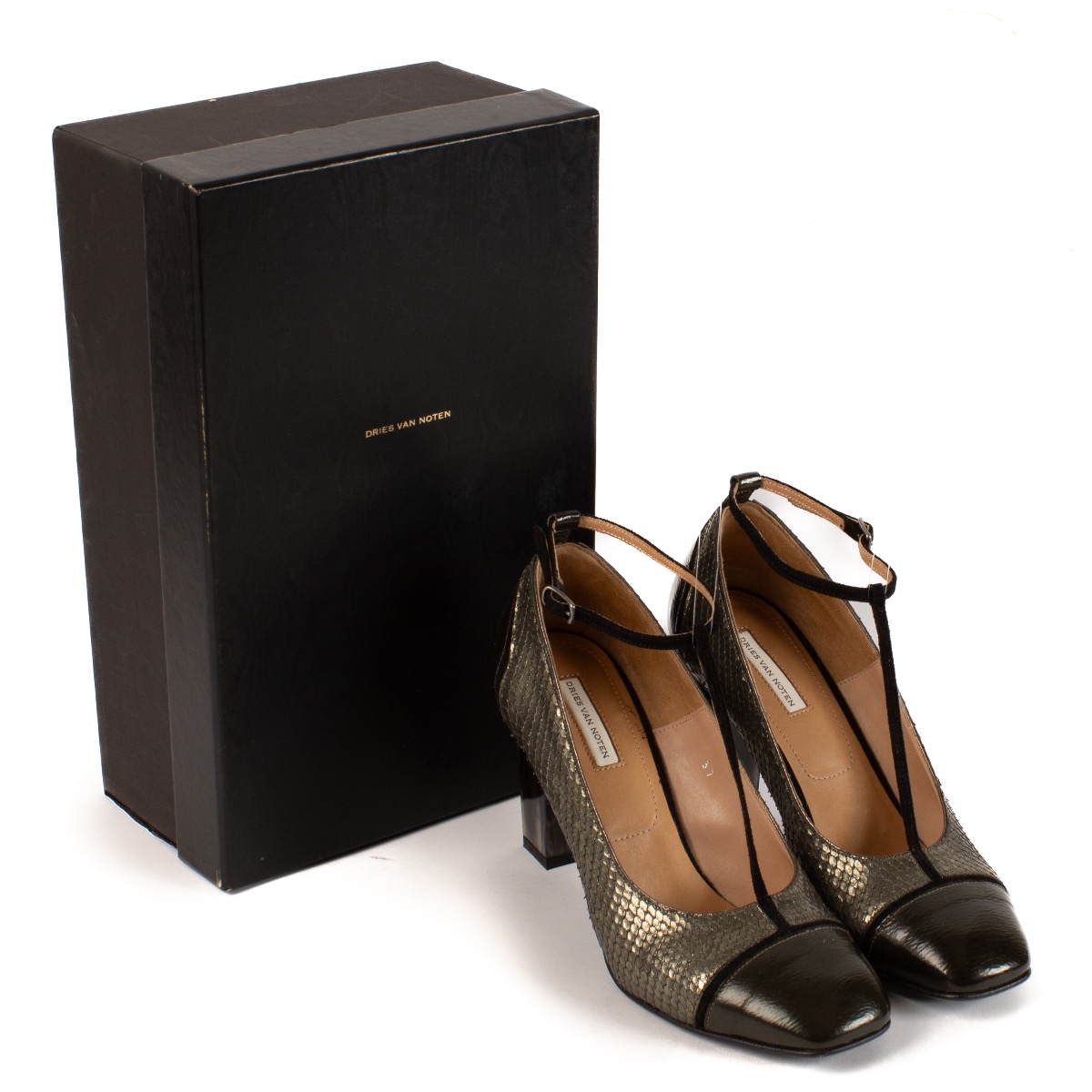 Dries Van Nottenパイソンショートブーツ37.5 dries_van_noten_python_heels.jpg