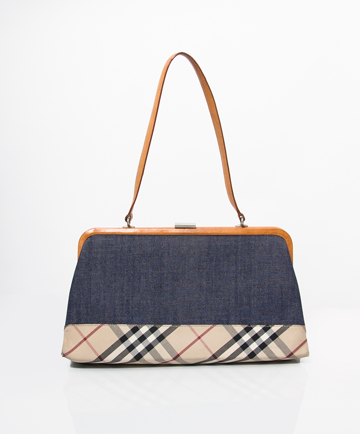 財布・小物その他 BURBERRY Embroidered Denim Shopping Bag Burberry Burberry Women Embroidered Denim Shopping Bag