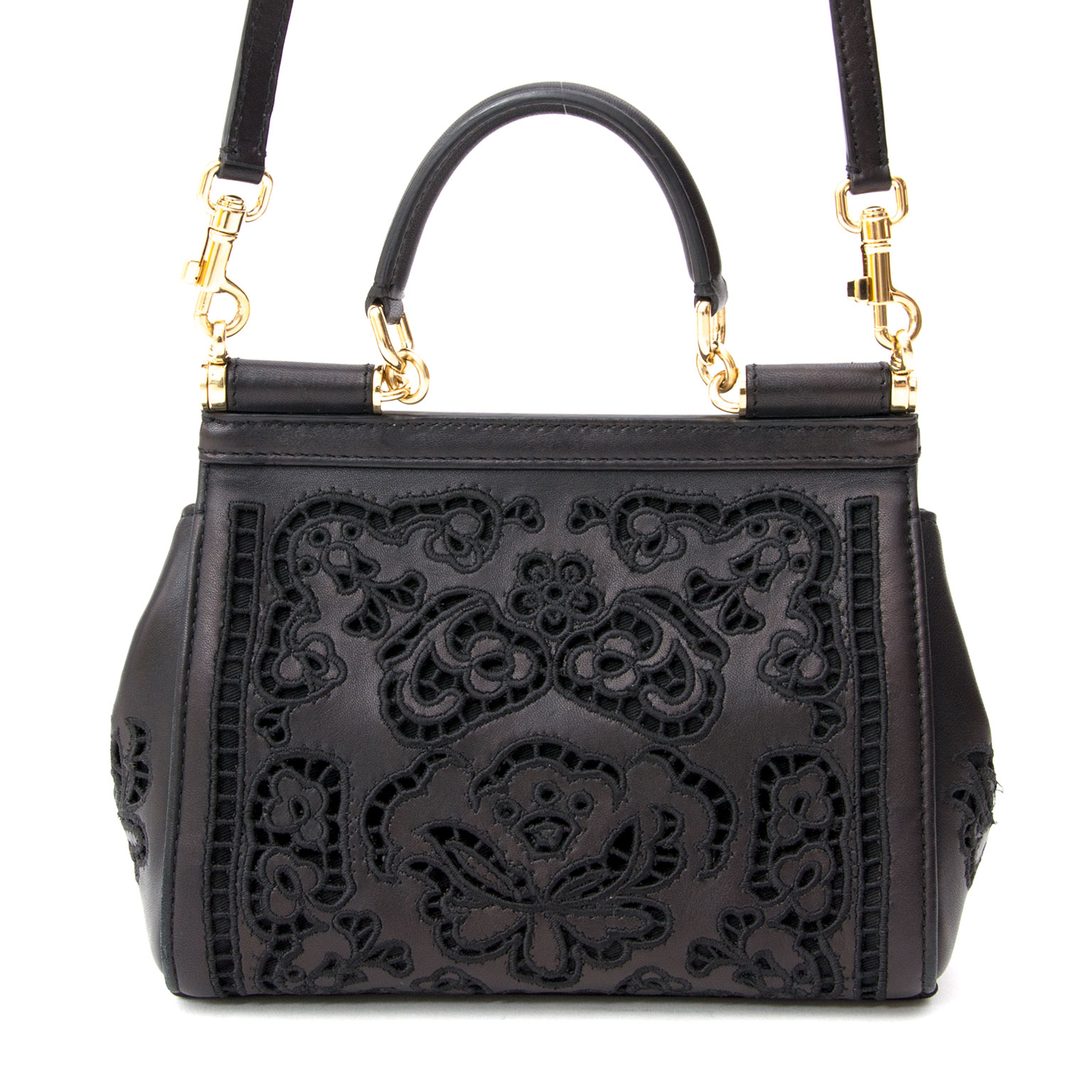 Dolce & Gabbana Mini Sicily Bag Cutwork Napa Leather ○ Labellov ○ Buy and Sell Authentic Luxury Dolce & Gabbana Mini Sicily Bag Cutwork Napa Leather ○ Labellov ○ Buy and Sell Authentic Luxury
