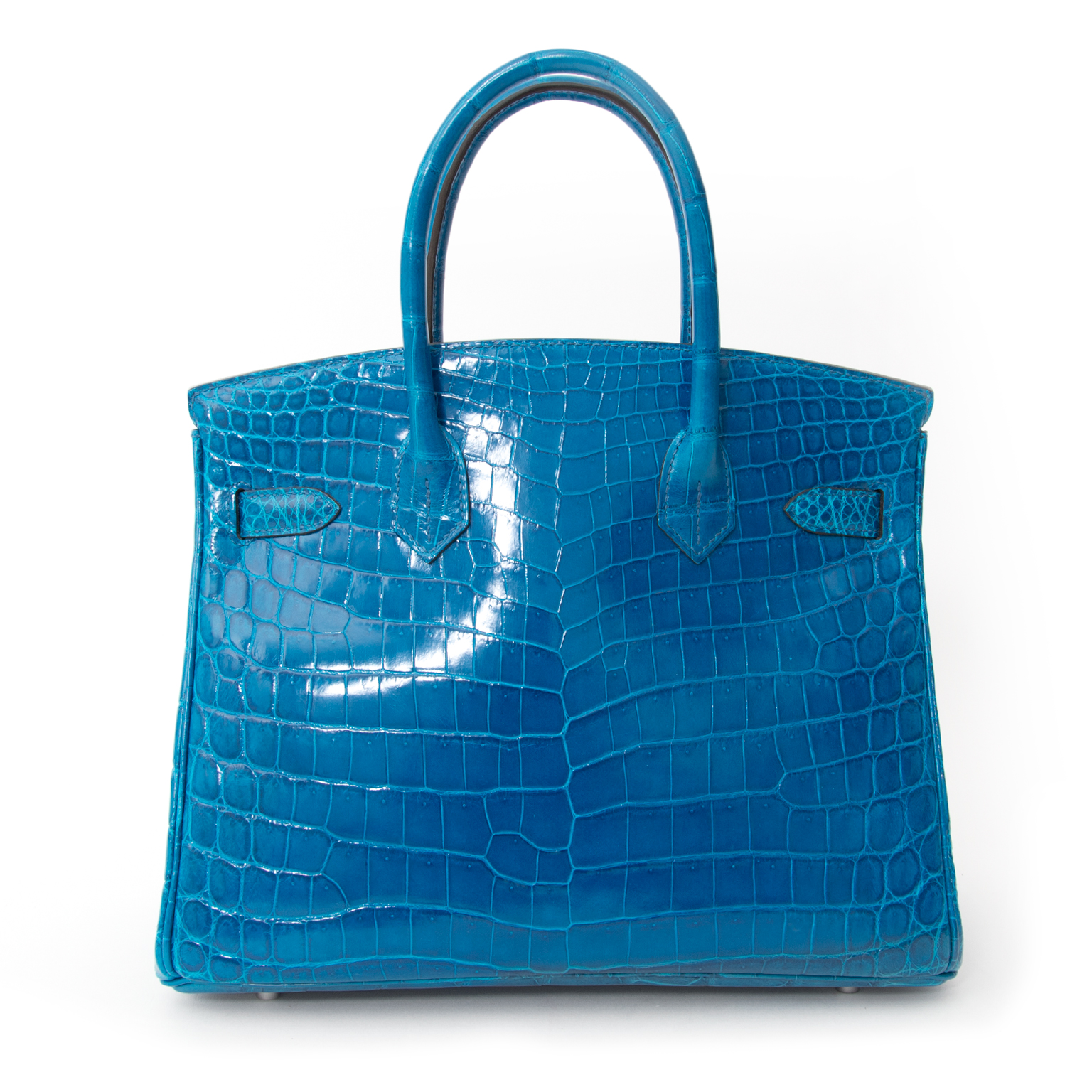 BRAND NEW Hermès Birkin 30 Blue Izmir Crocodile Niloticus PHW