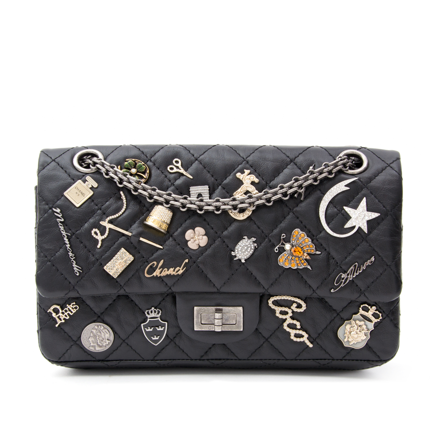 Rare Chanel Lucky Charm 2.55 Reissue Double Flap Bag 225