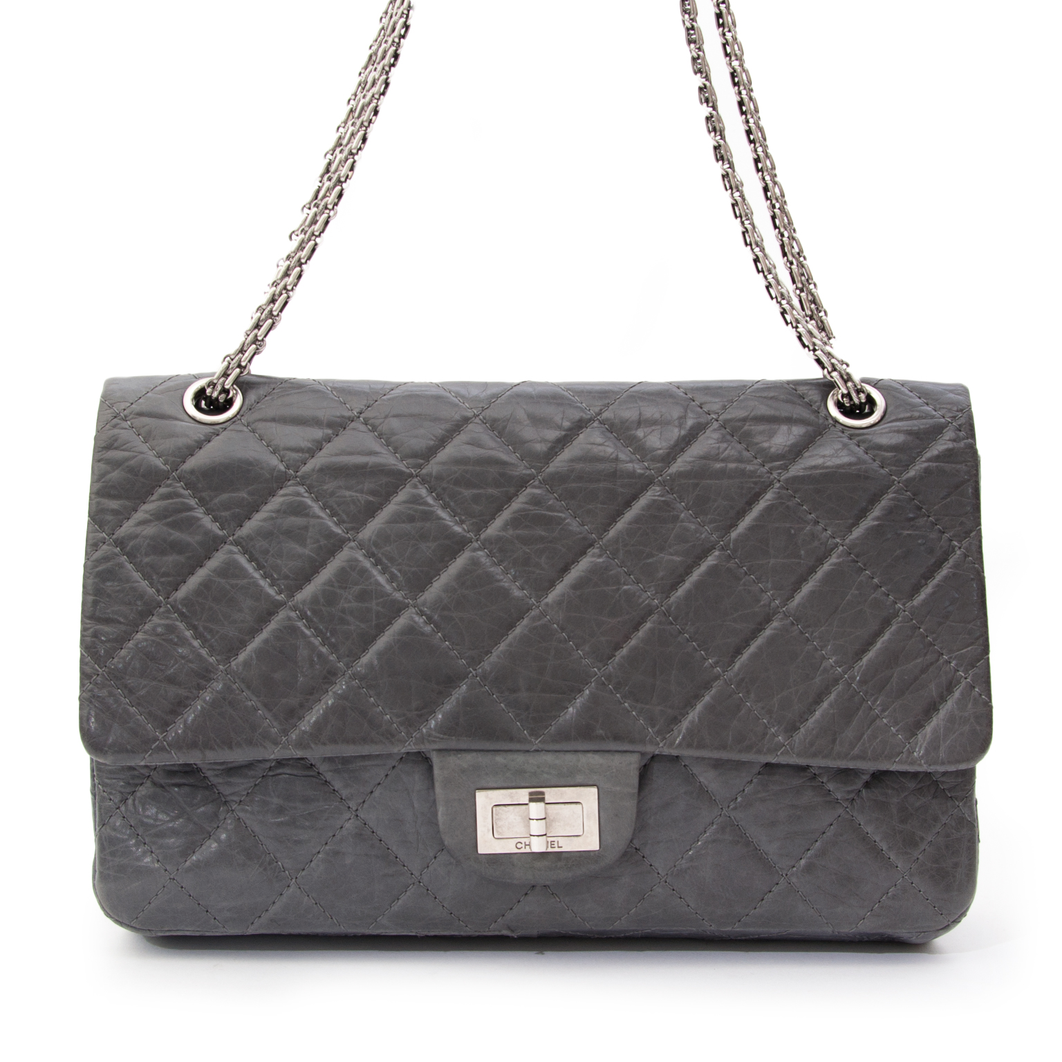 Chanel Grey 2.55 reissue 227 Labellov Buy and Sell Authentic Luxury
