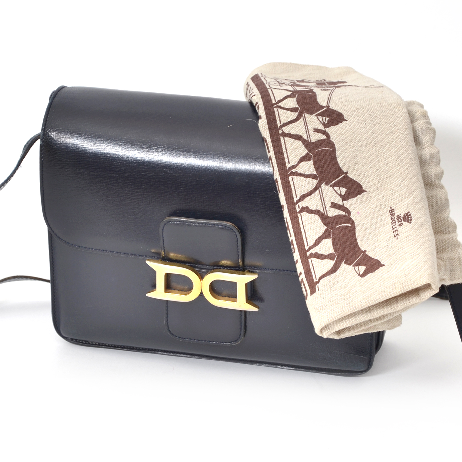 Delvaux Dark Blue Bourgogne Shoulder Bag ○ Labellov ○ Buy