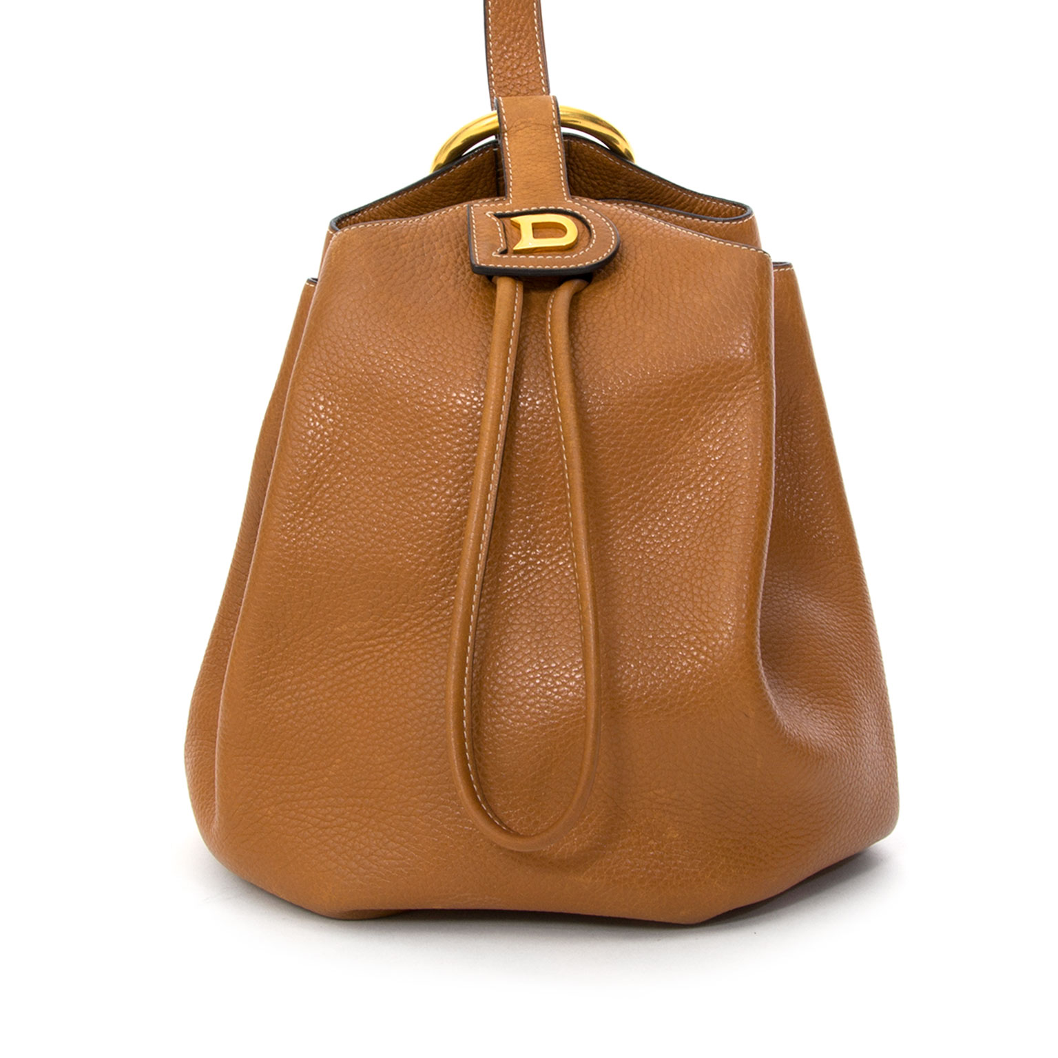 Delvaux Cognac Rose des Vents Bucket Bag ○ Labellov ○ Buy and