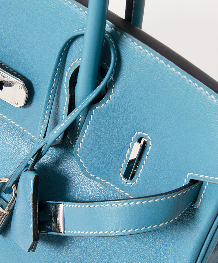 Hermès Birkin 30 Blue Jean swift leather ref.88854 - Joli Closet