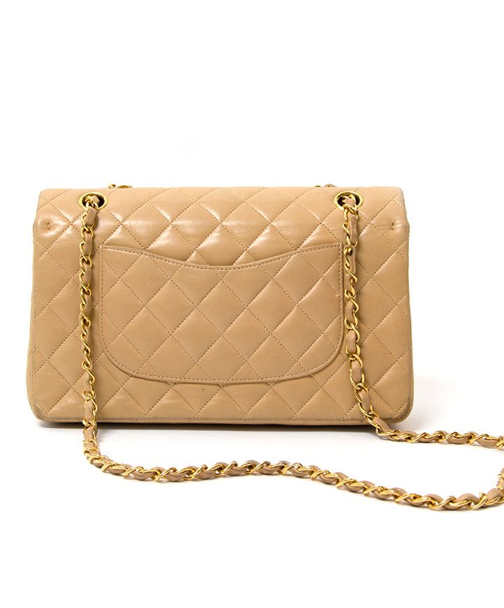 Chanel Beige Lambskin Medium Double Flap Bag ○ Labellov ○ Buy and Sell  Authentic Luxury