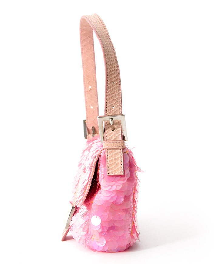 Baguette python handbag Fendi Pink in Python - 33887950