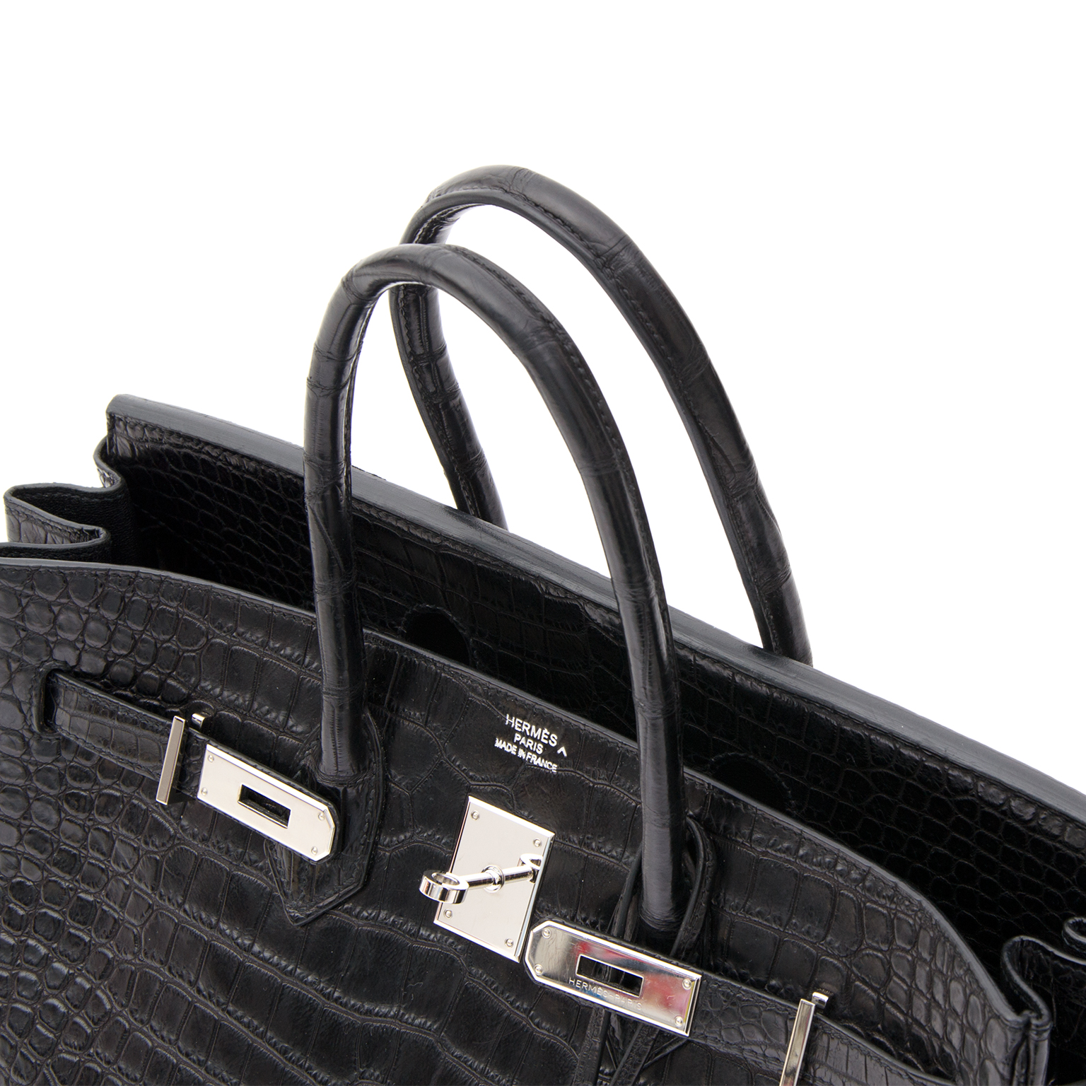 Birkin 35 crocodile handbag Hermès Black in Crocodile - 23108898