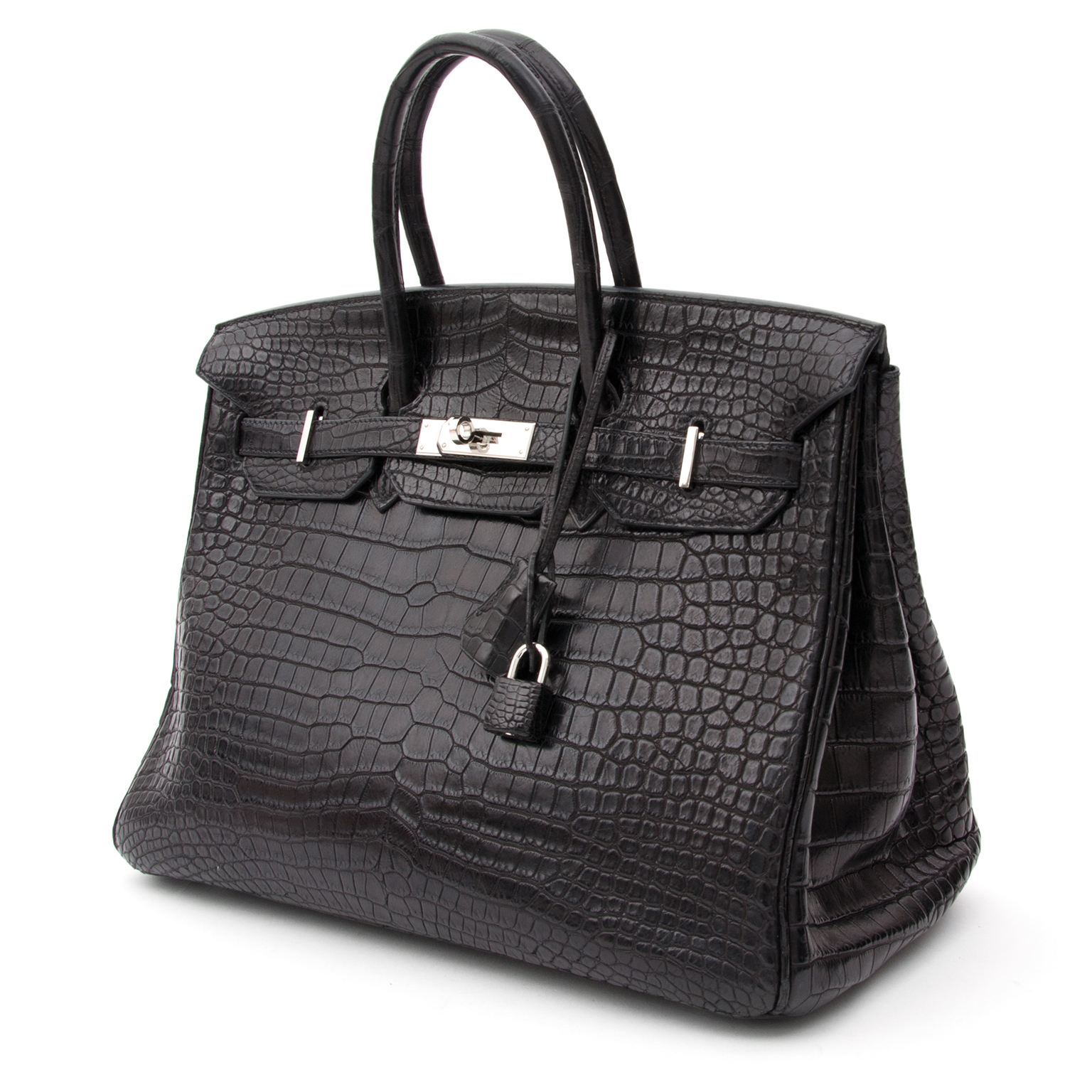 Hermès Birkin 35 Black Matte Alligator PHW ○ Labellov ○ Buy and Sell  Authentic Luxury