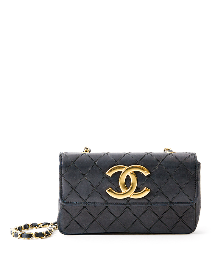 Chanel Vintage Small Quilted Black Flap Bag Labellov Buy and Sell Authentic  Luxury