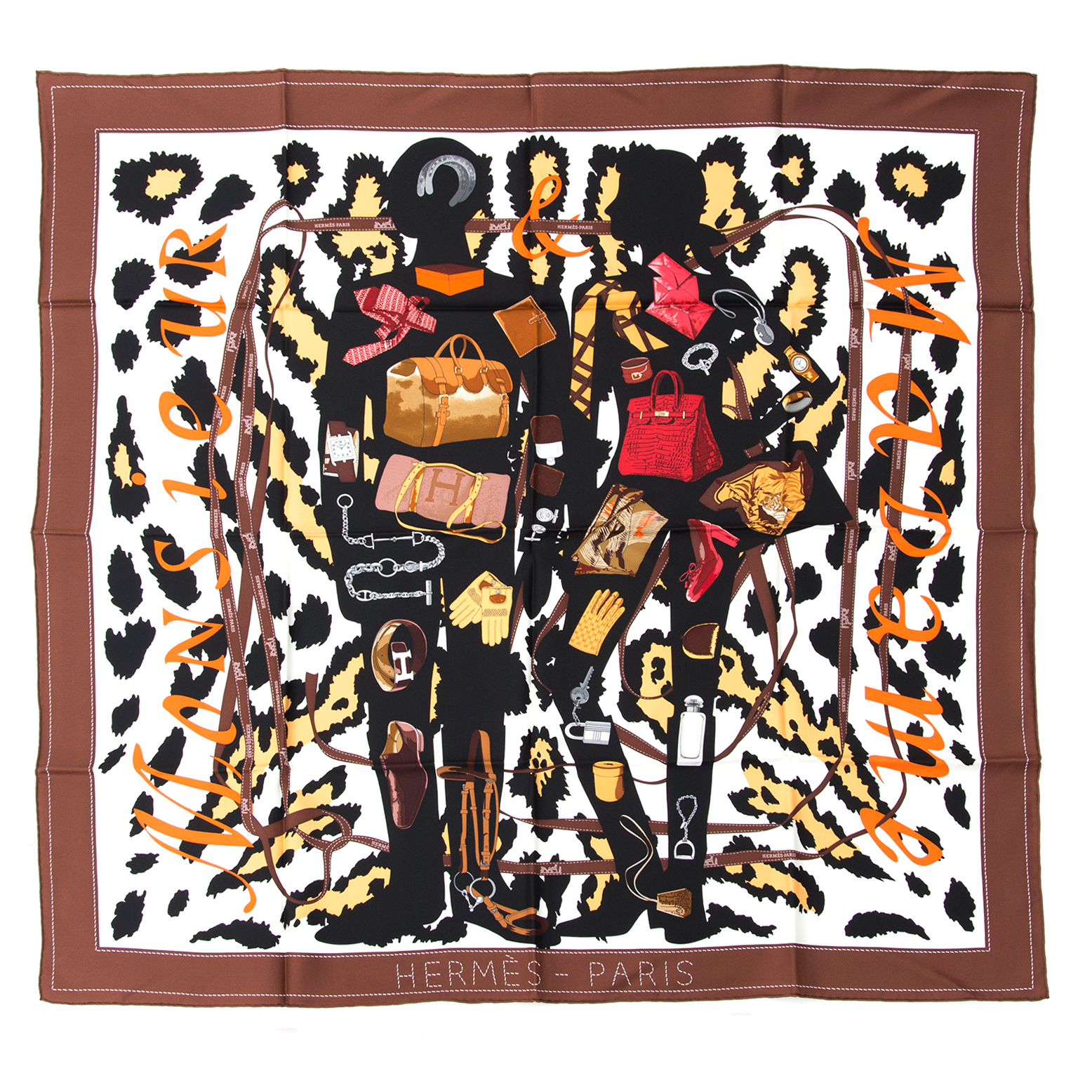 Hermès carré de soie Monsieur et madame ○ Labellov ○ Buy