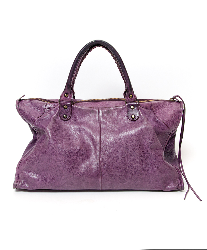 Balenciaga motorcycle top bag purple