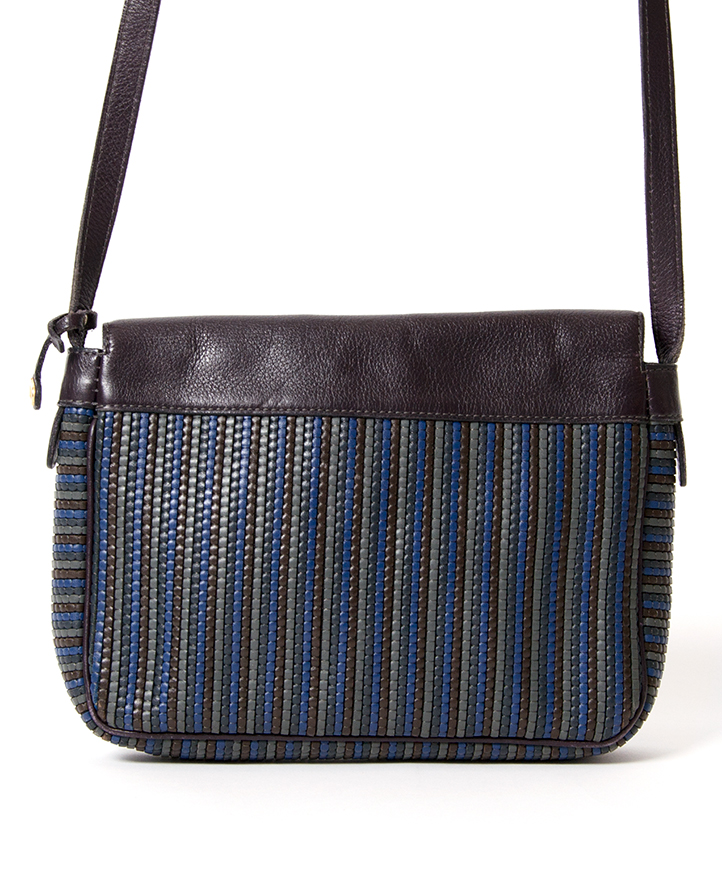 Delvaux Multicolor Woven 'Toile de Cuir' Shoulder Bag Delvaux Multicolor Woven 'Toile de Cuir' Shoulder Bag