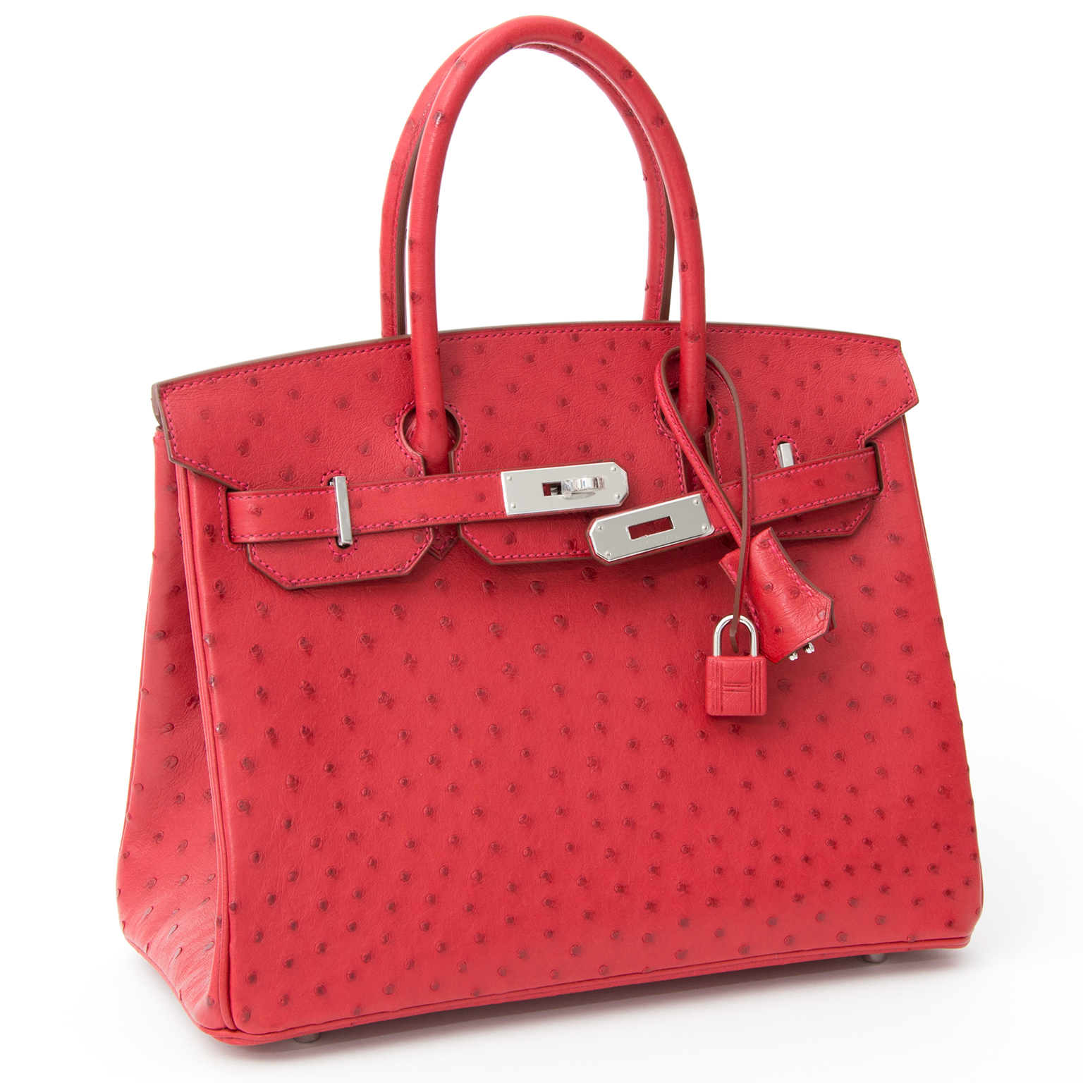 Hermes Ostrich Birkin 30 Rouge Vif ghw ○ Labellov ○ Buy and Sell