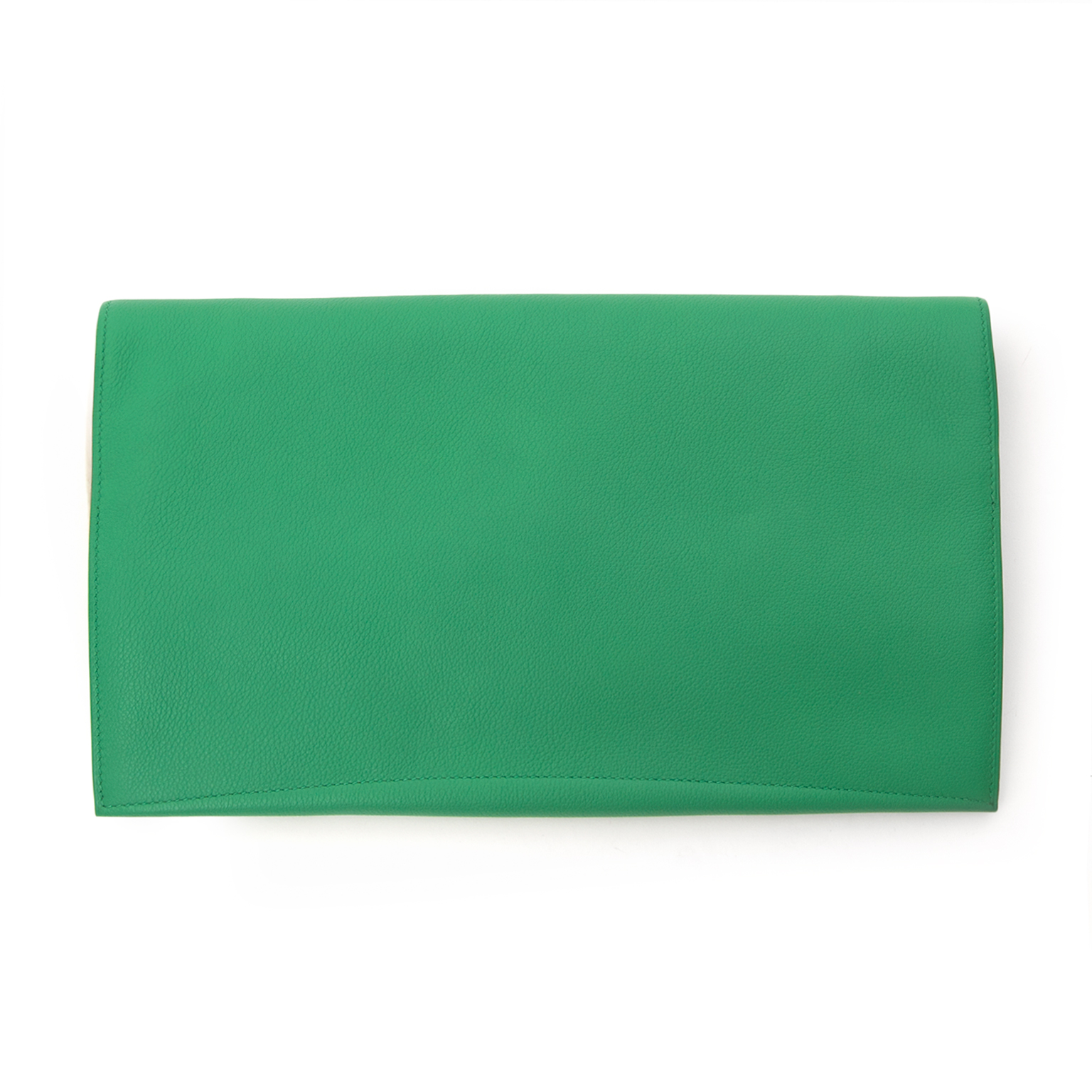 Hermès Evercolor Pliplat Clutch - Green Clutches, Handbags