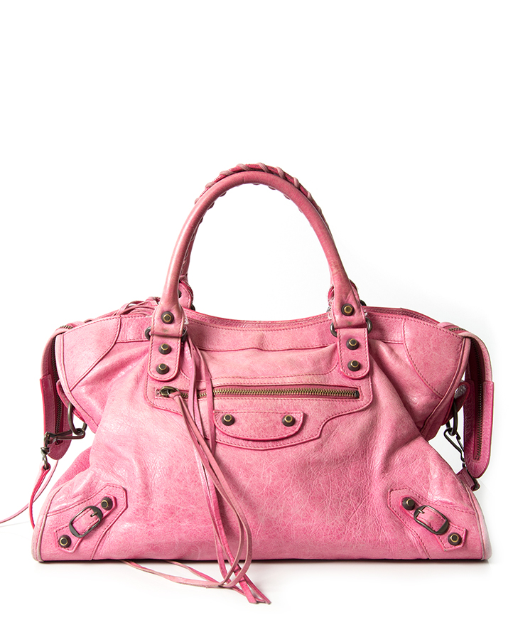 Pink Balenciaga City S Bag Balenciaga City S Rose Flamingo Agneau