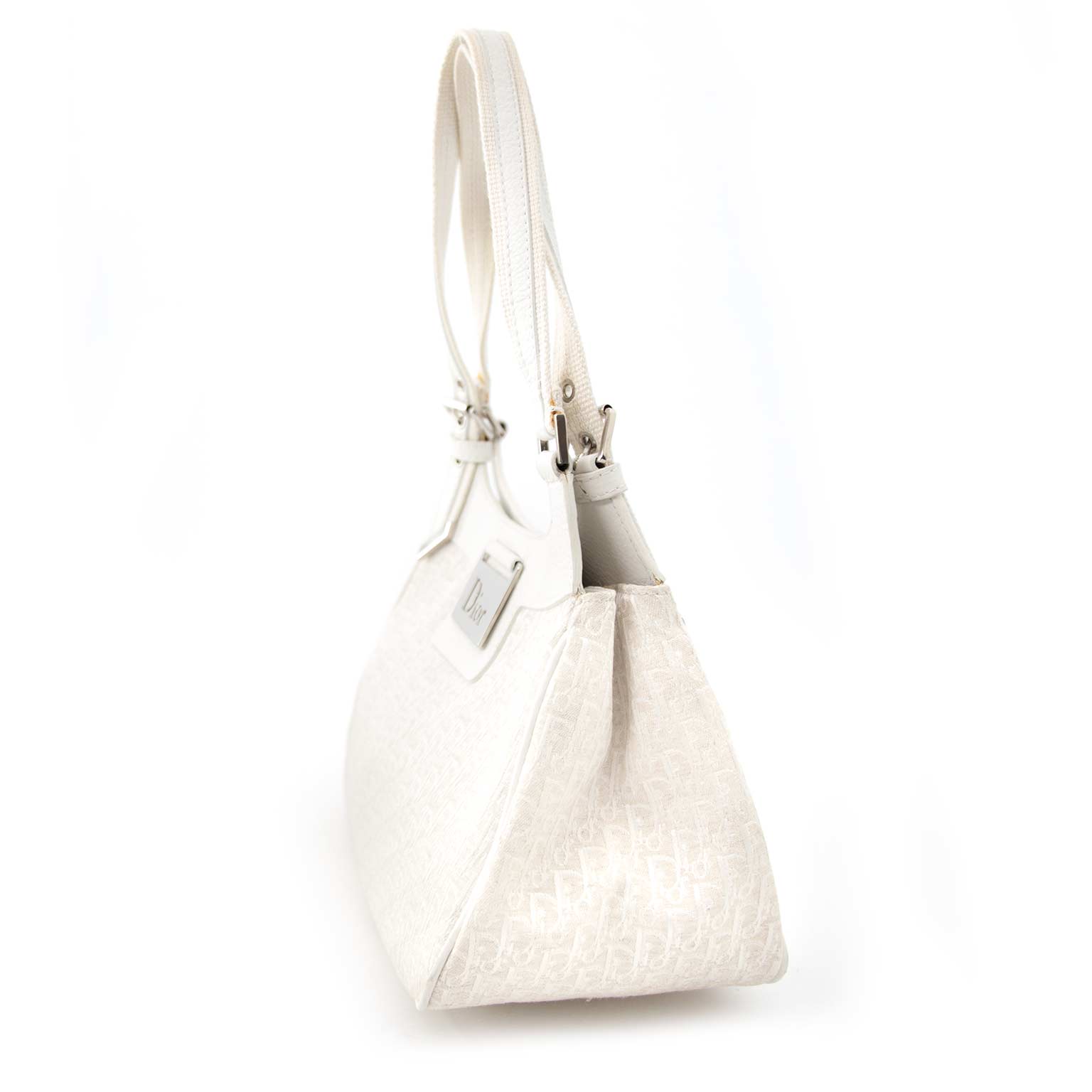 Dior White Monogram Shoulder Bag ○ Labellov ○ Buy and Sell