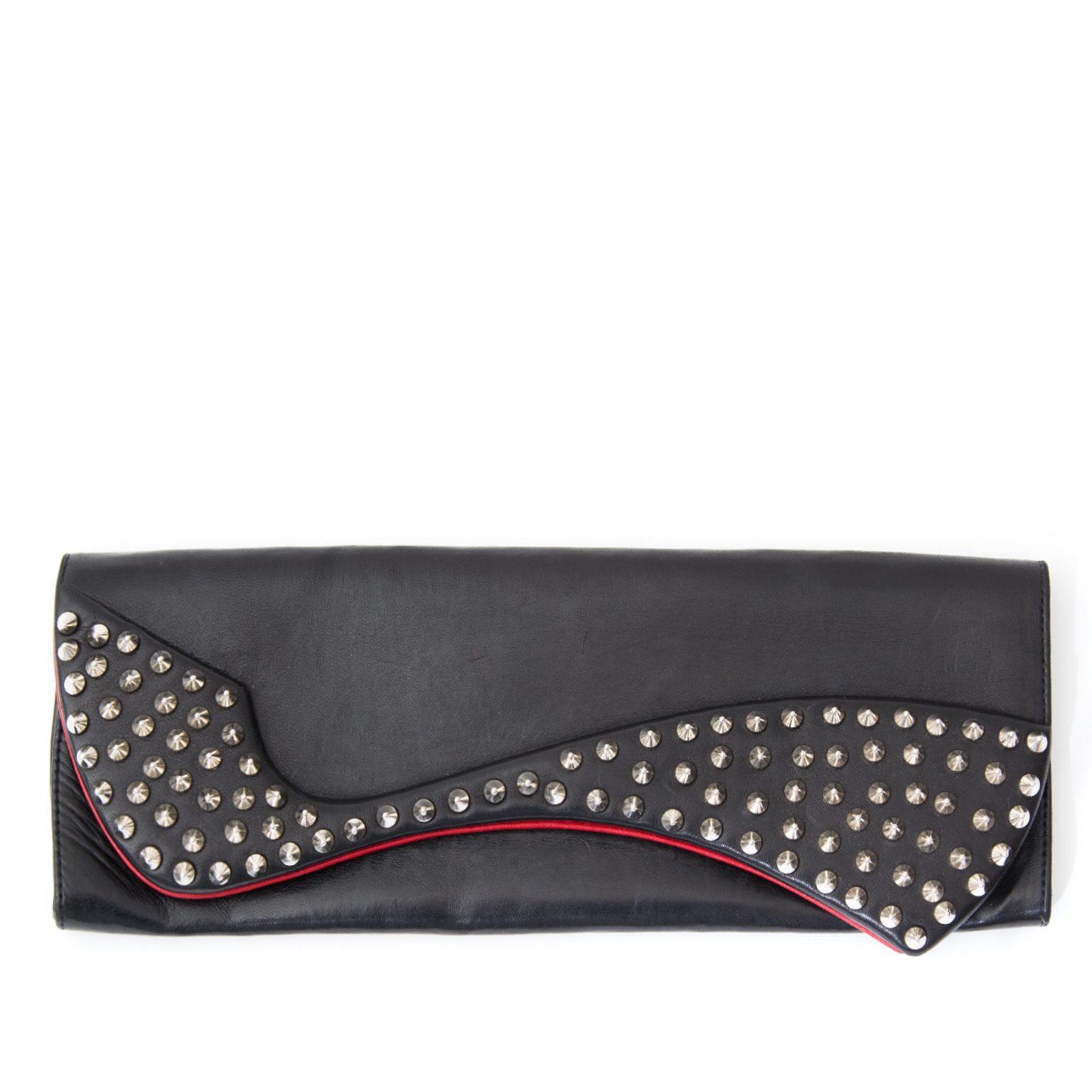 Christian Louboutin Rubiposh Clutch Bag Spike Black