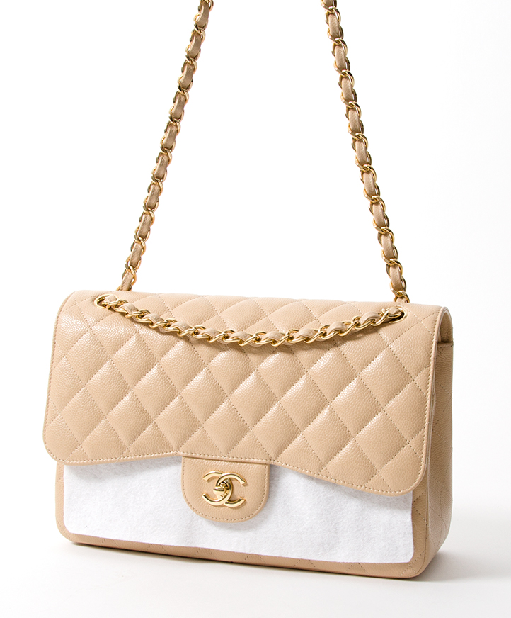 Chanel Classic Flap Nude Caviar Leather Large/ Jumbo – RELUXE1ST