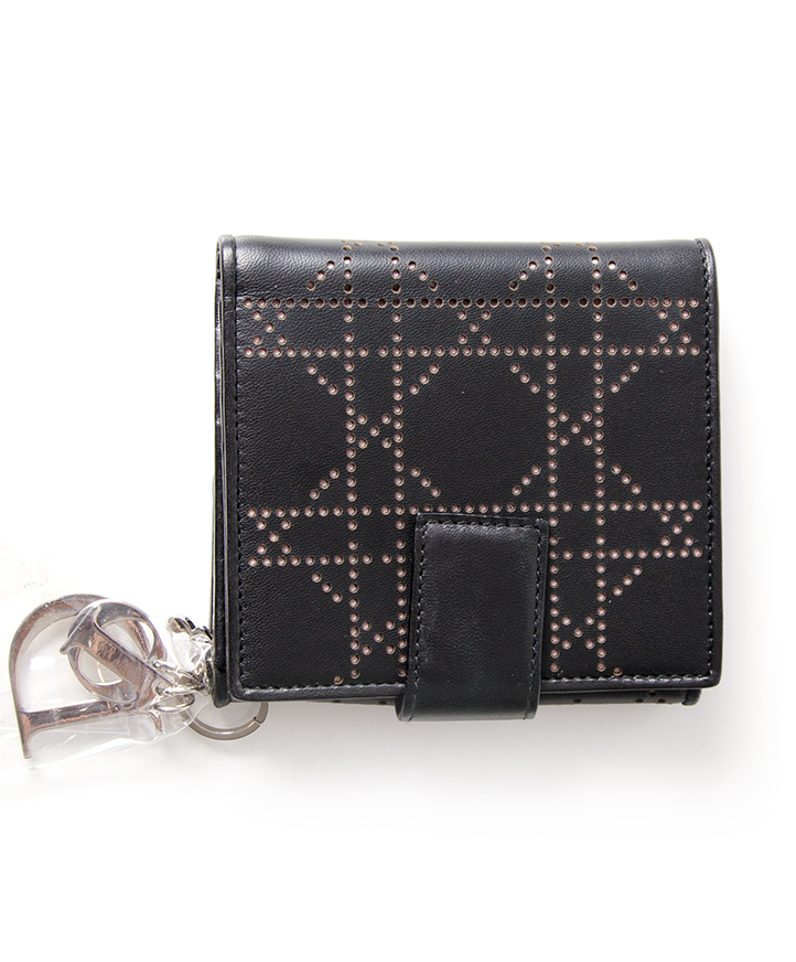 Lady Dior Black Perforated Small Wallet Labellov Buy and