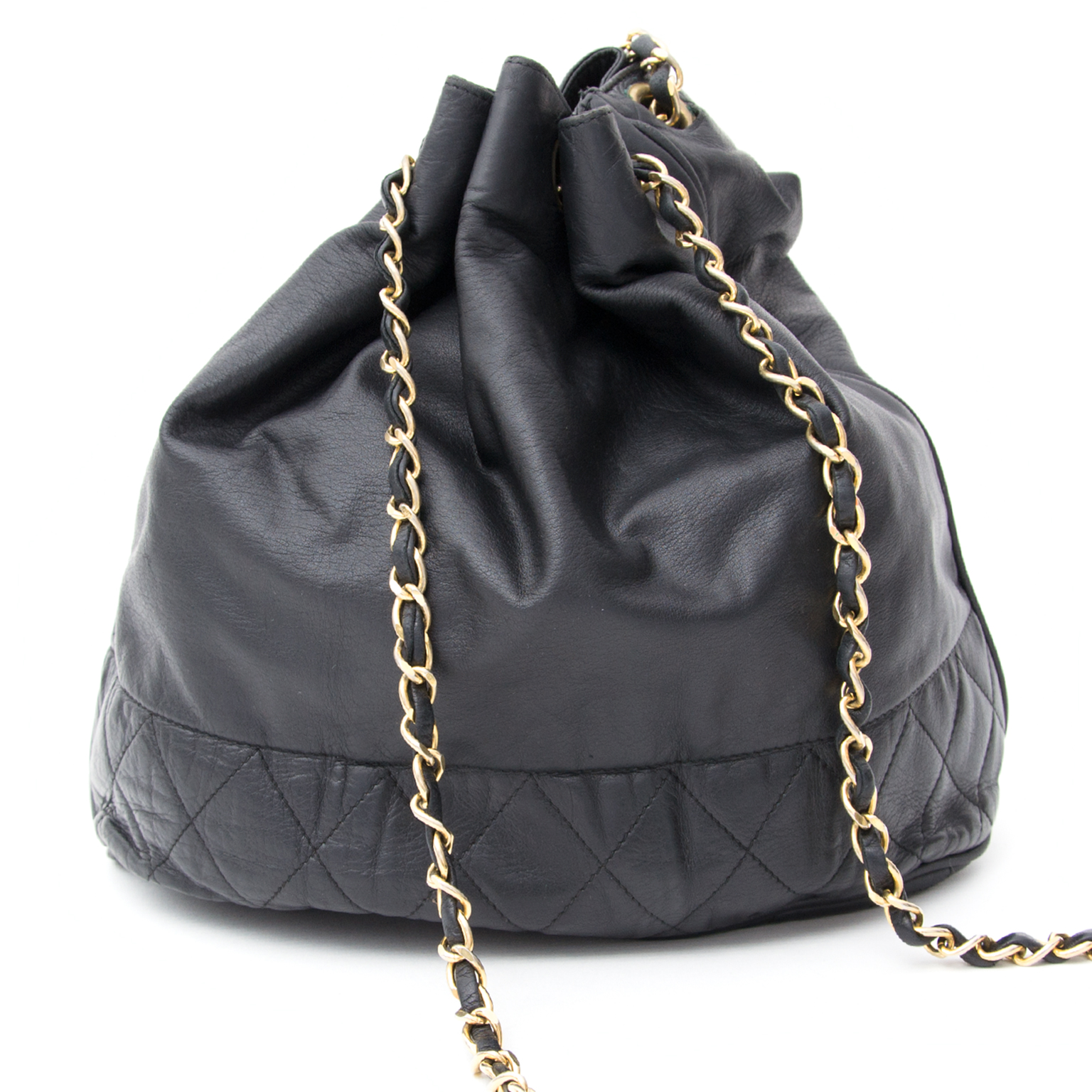 Chanel Black Bucket Drawstring Bag Labellov Buy and Sell
