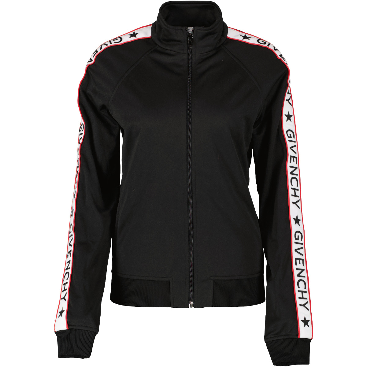 Givenchy Black Logo Stripe Tracksuit Jersey Jacket Size 38