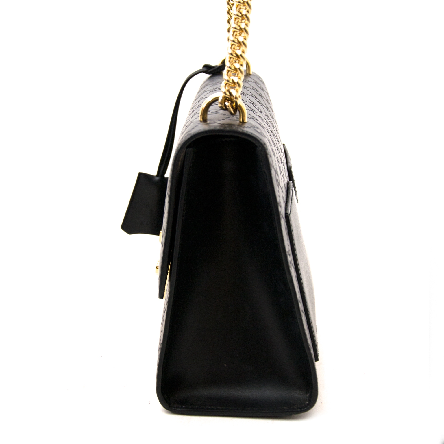 GUCCI Interlocking Shoulder Bag Leather Black Auth 48191 ref