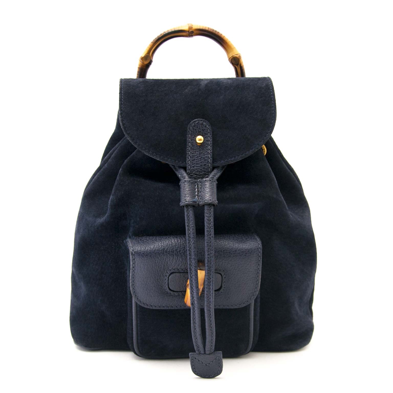 Gucci Backpack Bamboo Handle Mini Blue Labellov Buy and Sell