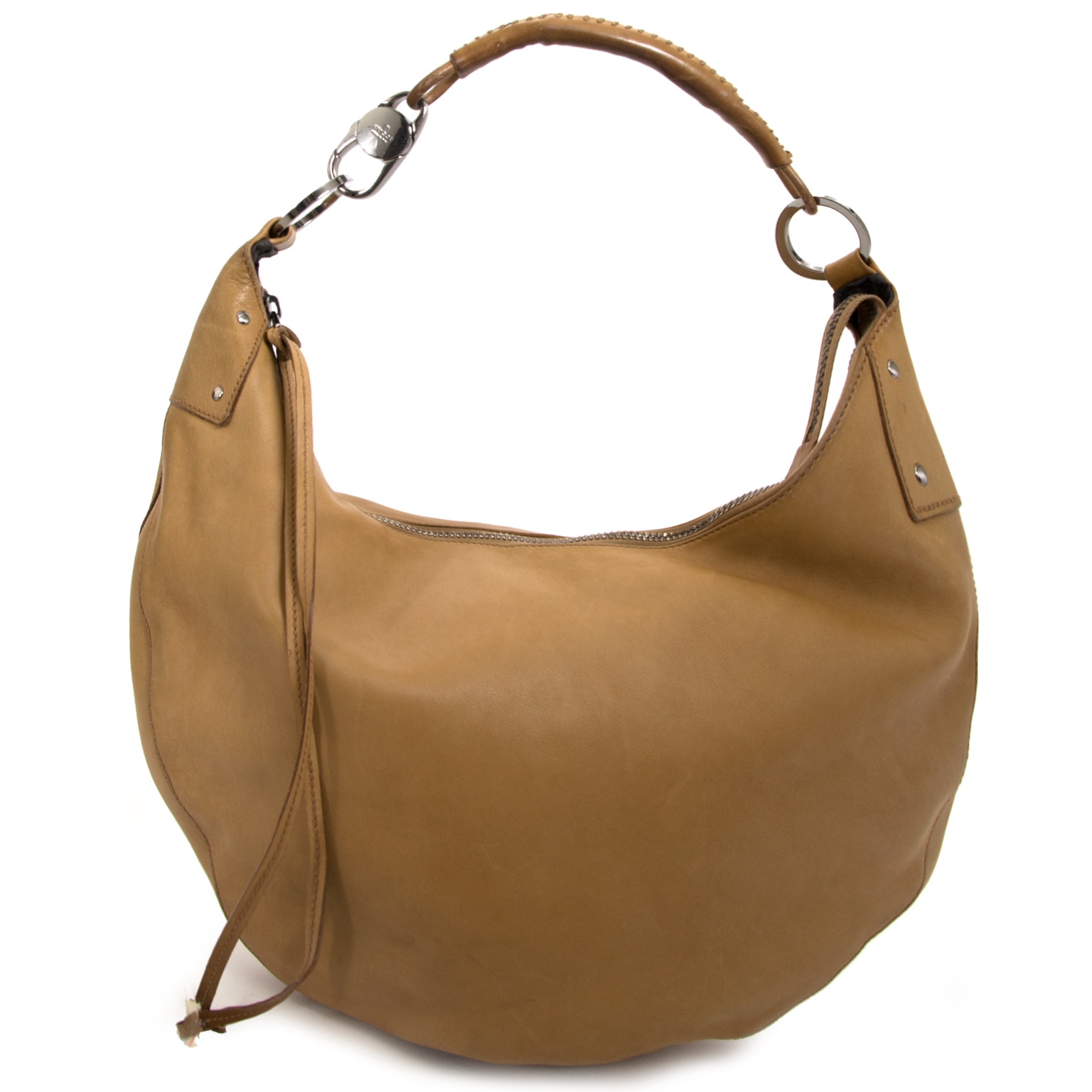 Gucci Camel Leather Half Moon Hobo Bag ○ Labellov ○ Buy and Sell Authentic  Luxury