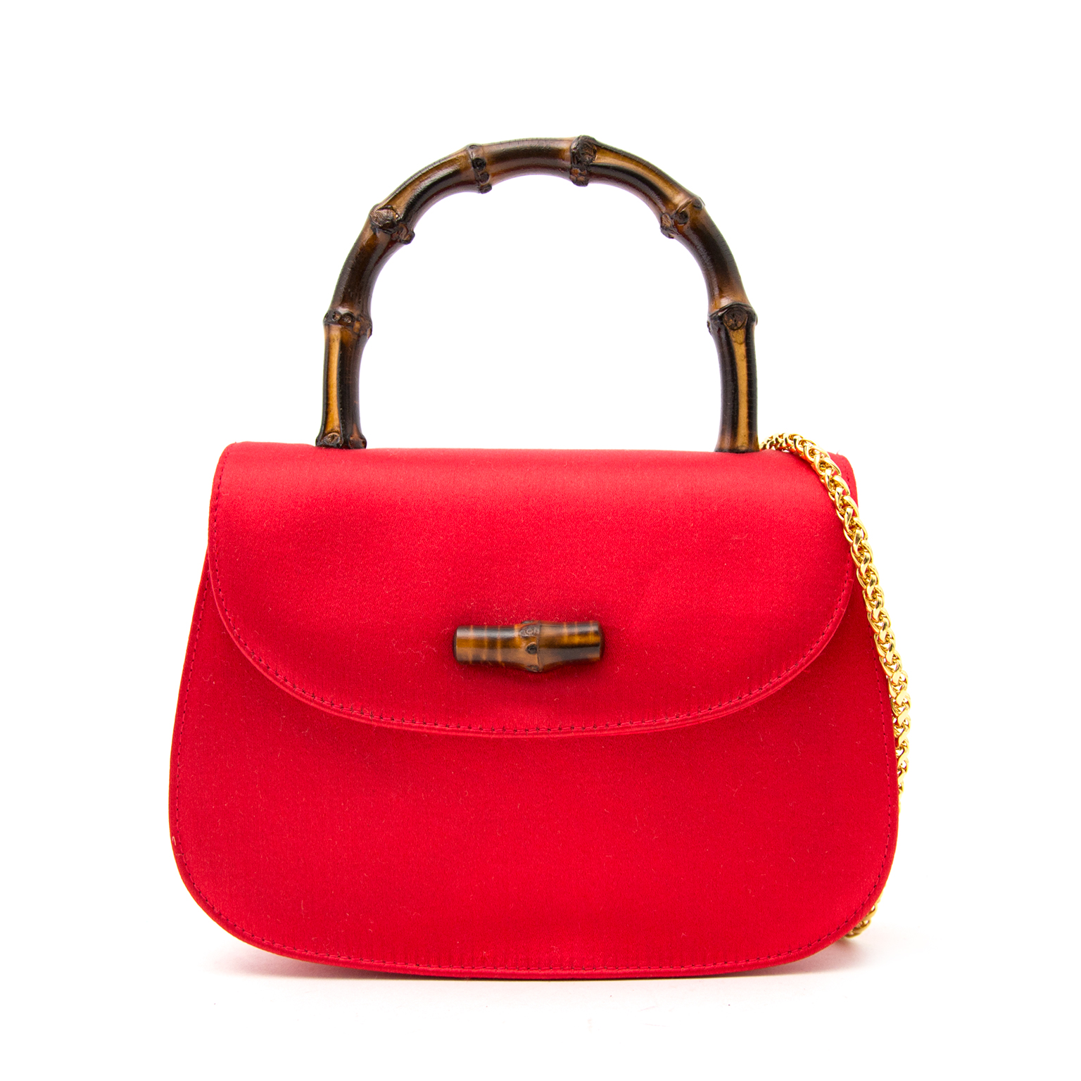 red gucci bag with gold chain