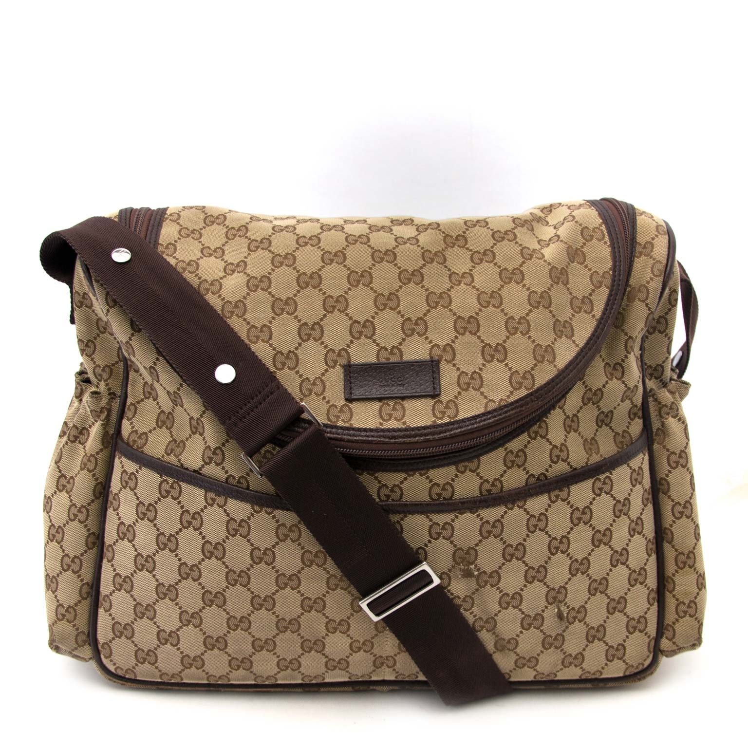 Gucci Monogram Diaper Bag ○ Labellov ○ Buy and Sell Authentic Luxury