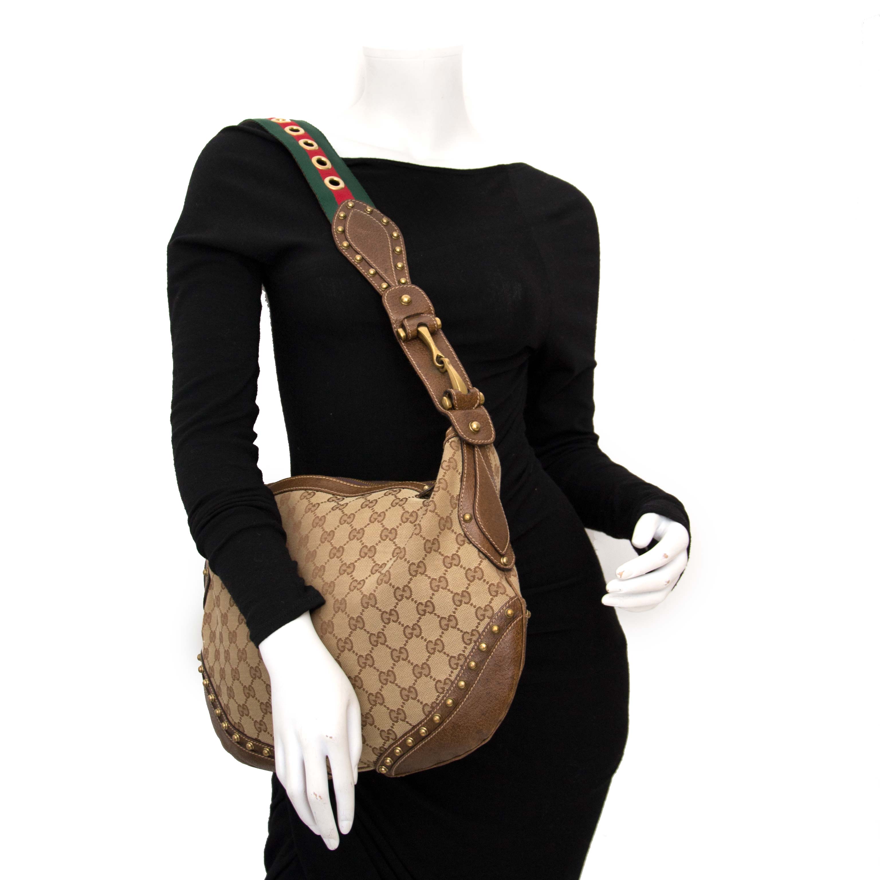 Gucci Grommet Webby Shoulder Bag ○ Labellov ○ Buy and Sell