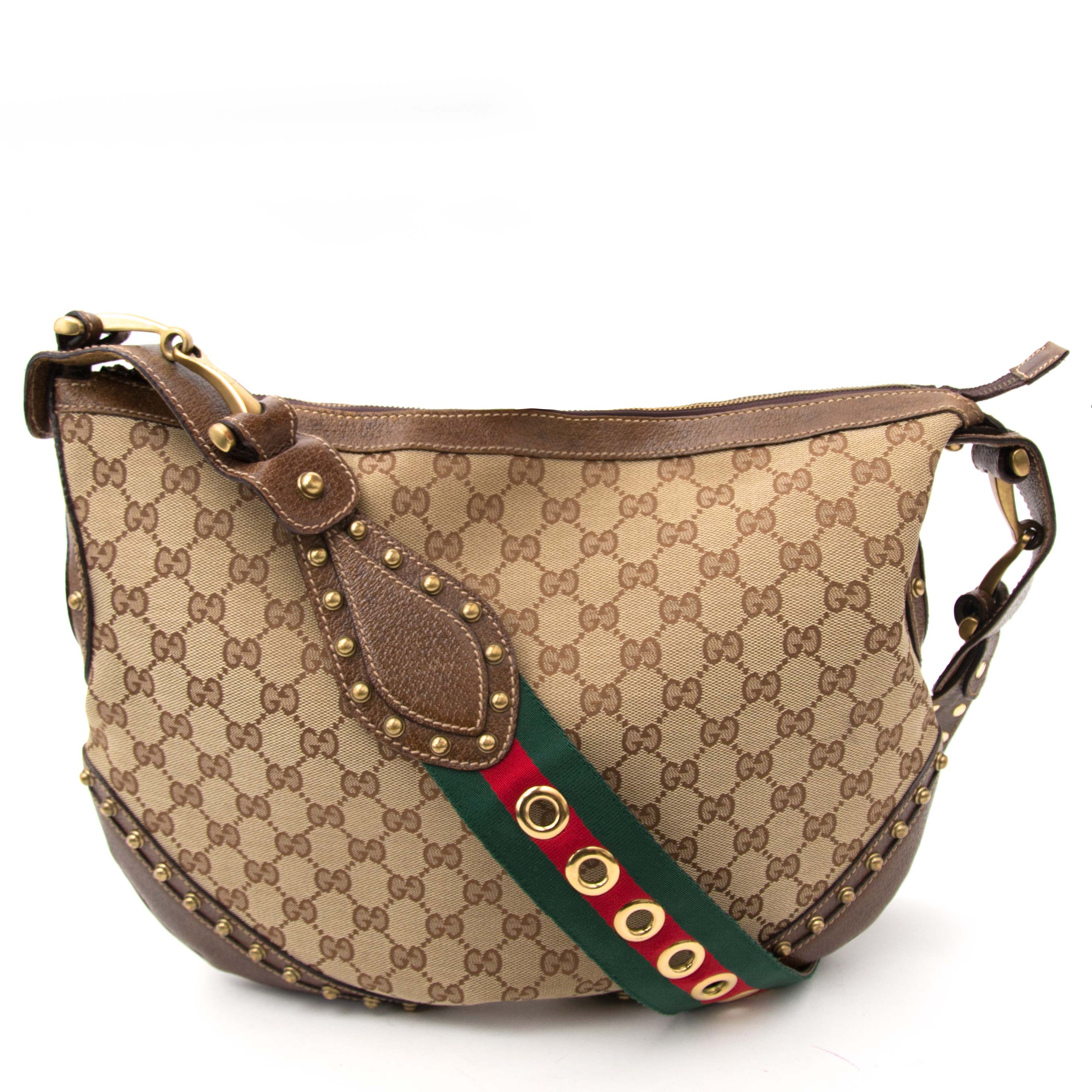 Gucci Grommet Webby Shoulder Bag ○ Labellov ○ Buy and Sell