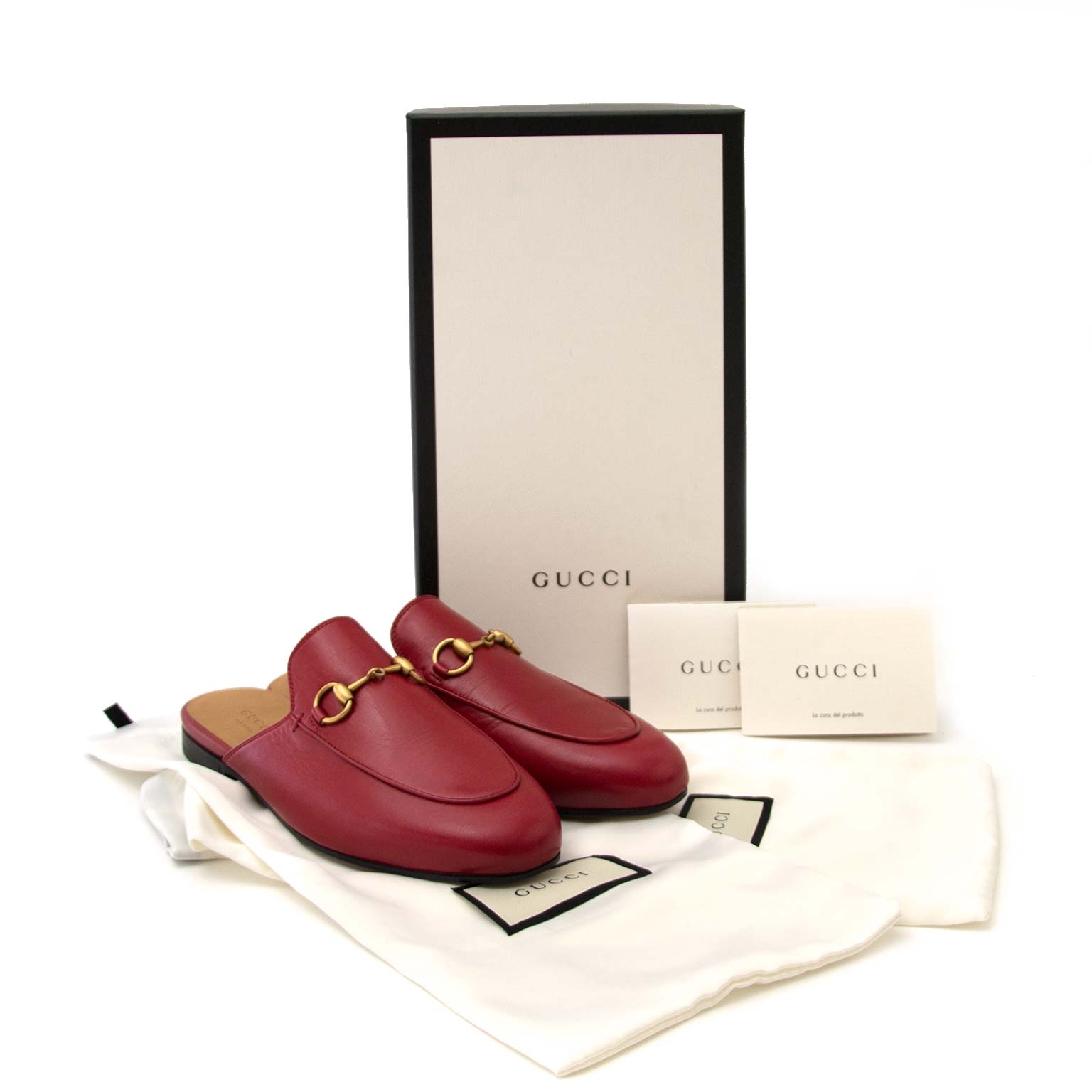 サンダル・ミュール Gucci Princetown Leather Slipper 813864_AAD6S_9540_001_100_0000