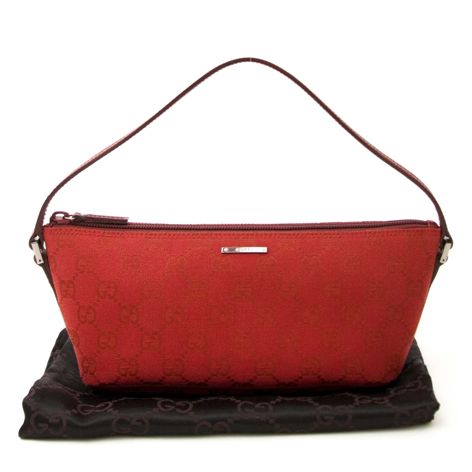 Gucci Red Monogram Accessory Pouch ○ Labellov ○ Buy and