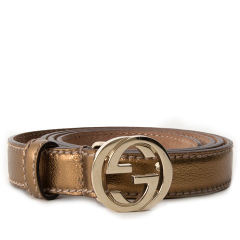 gucci bronze belt