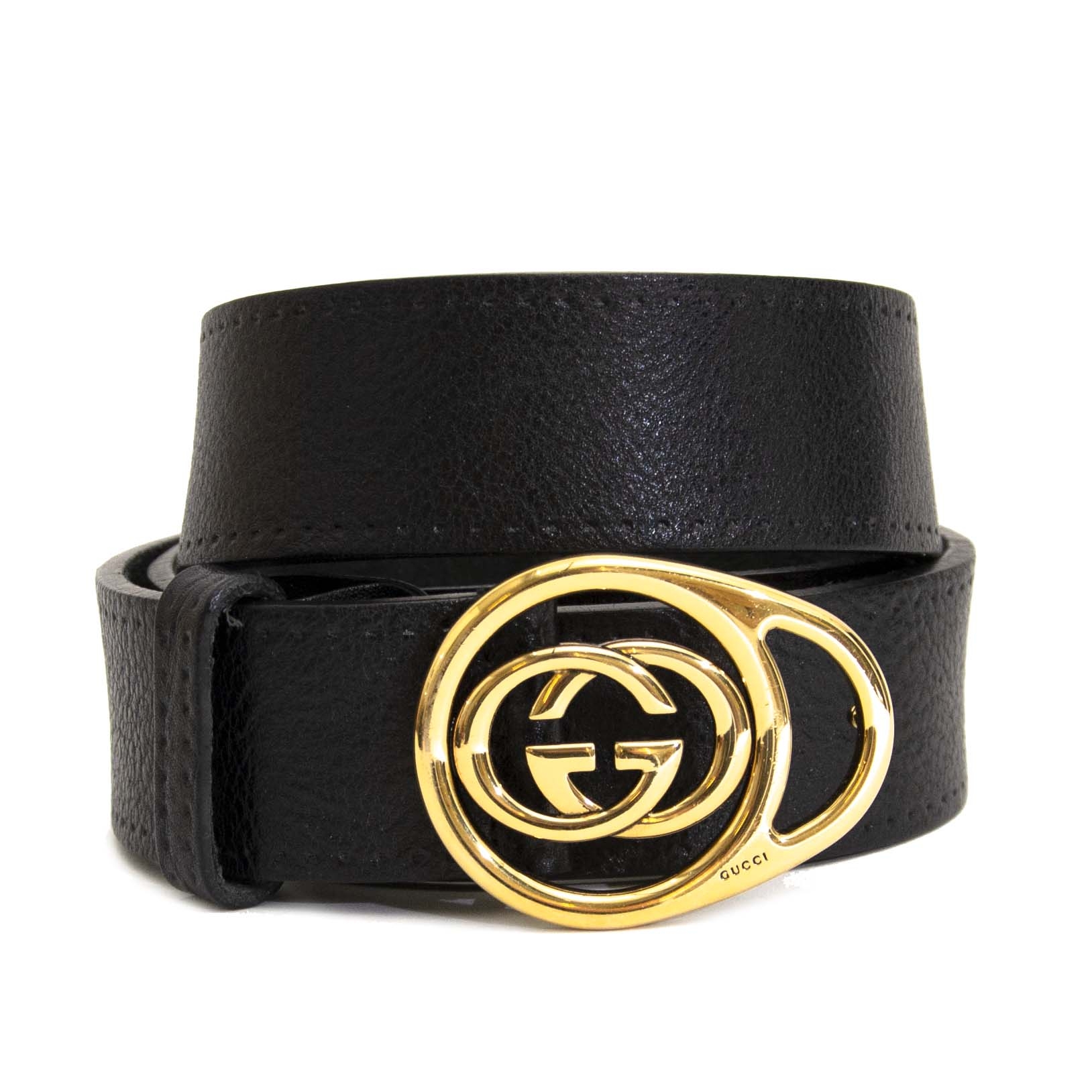 【GUCCI】 black leather belt （関税送料込） gucci_black_belt_765_fornt.jpg