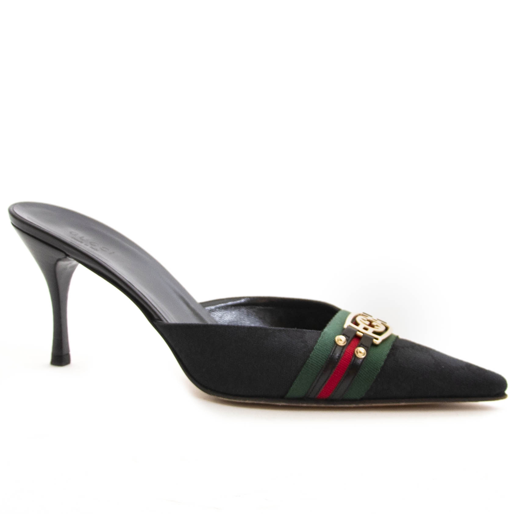GUCCI ビジュー装飾 ブラックミュール gucci_black_green_red_kitten_h