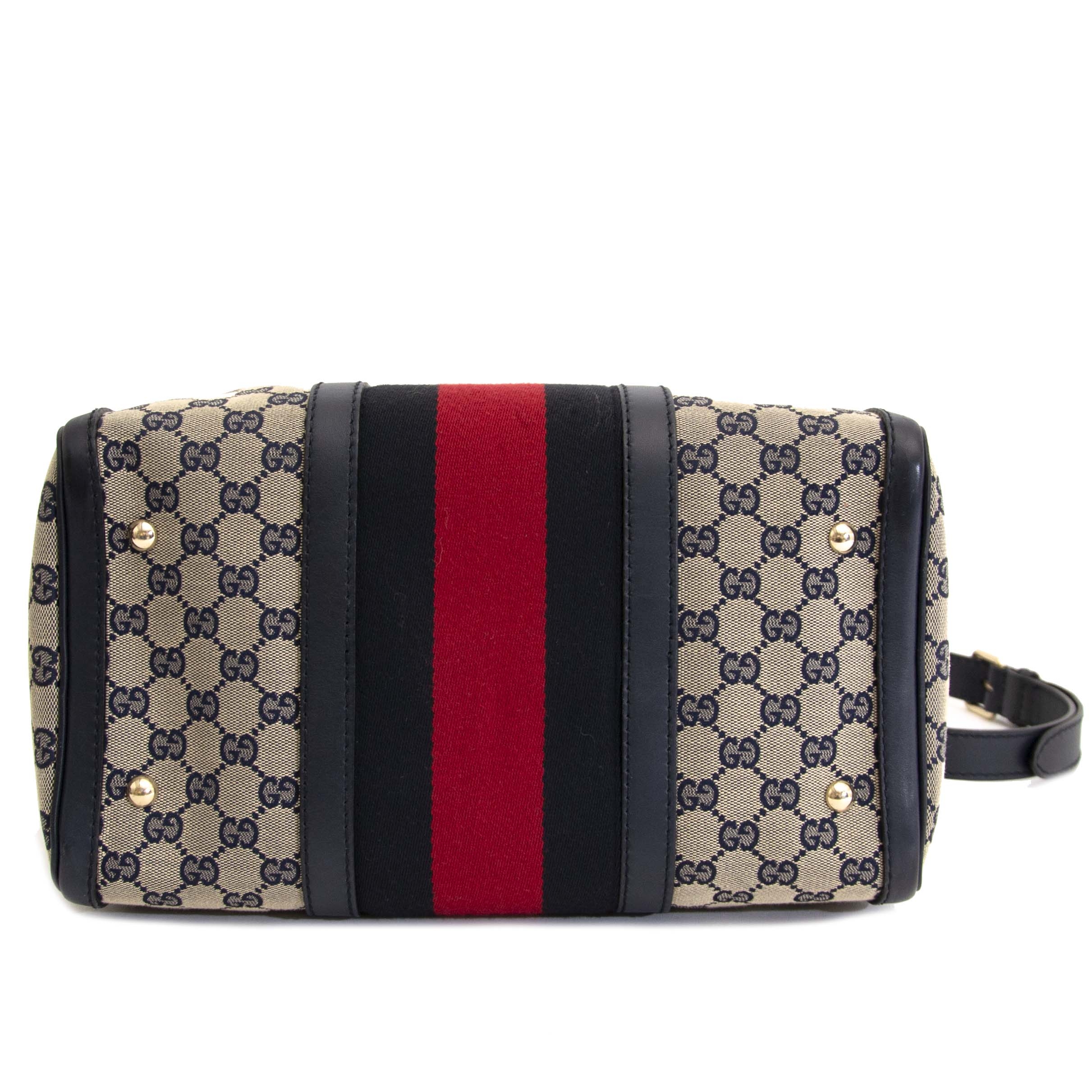 Vintage web original gg boston bag top
