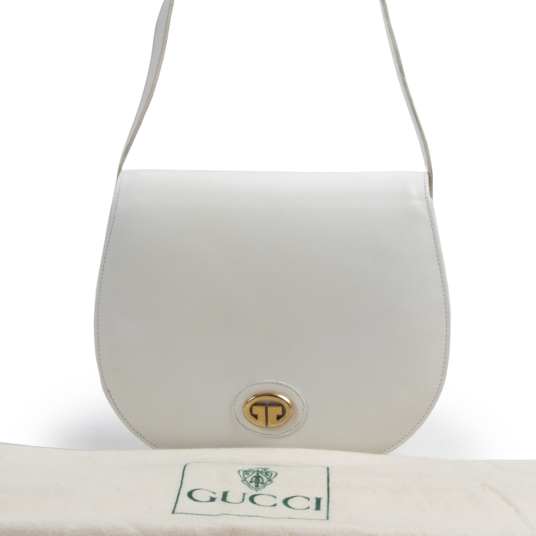 Vintage gucci white shoulder bag hotsell