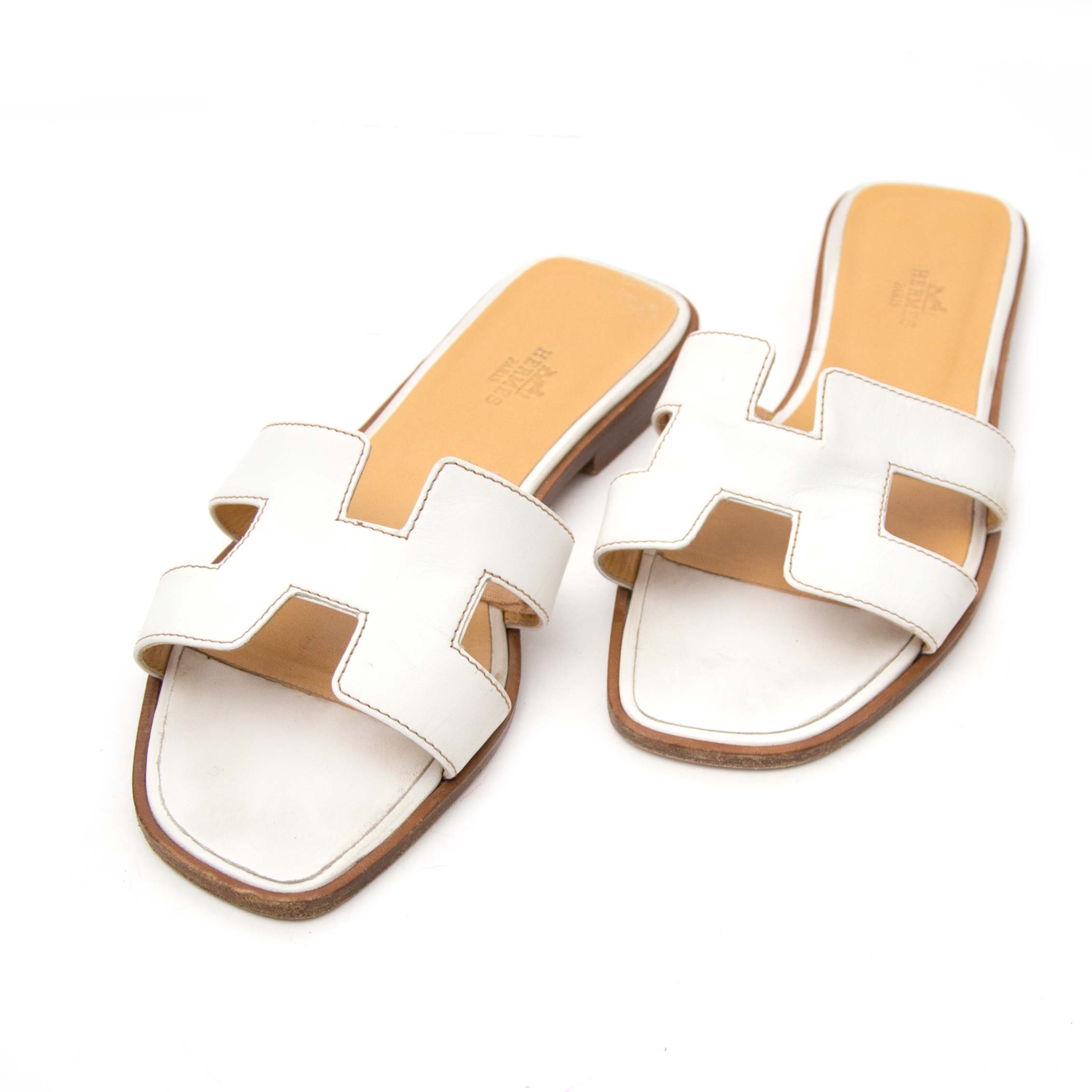 HERMES★Oran sandal★WHITE ★最後の１足 ★無料速達 Hermes White Oran Sandal– TC