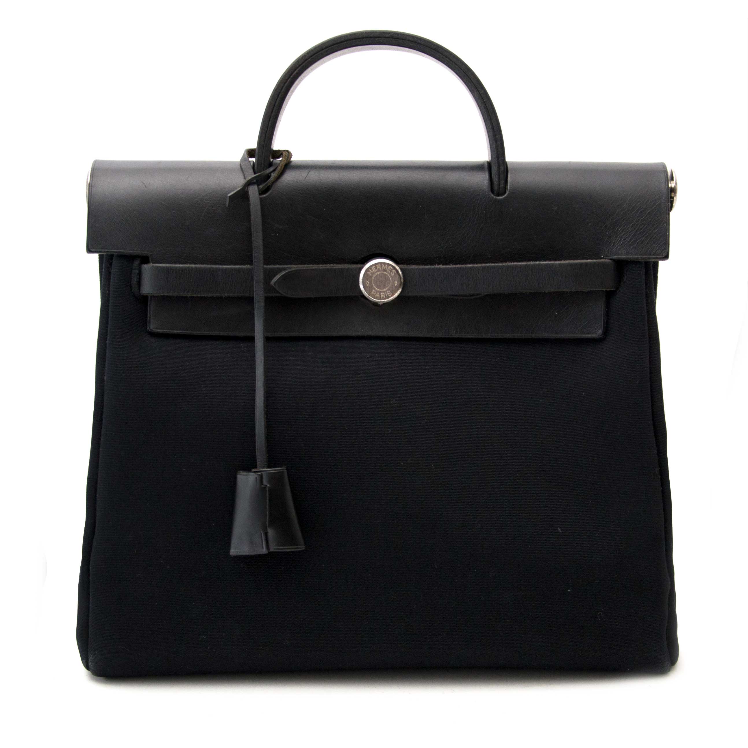 Hermès All Black 2 in 1 Herbag Backpack ○ Labellov ○ Buy